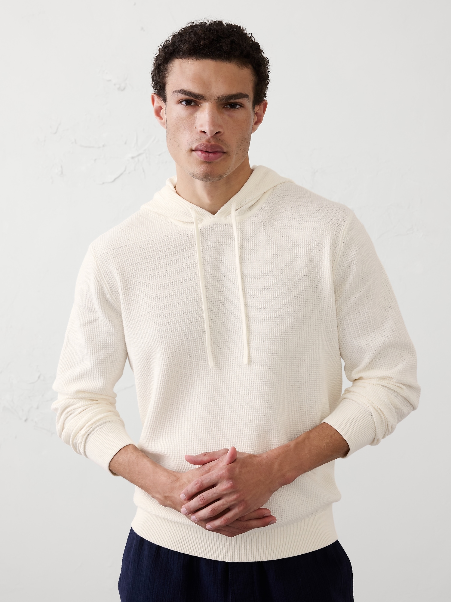 Image number 1 showing, Textured Sweater Hoodie