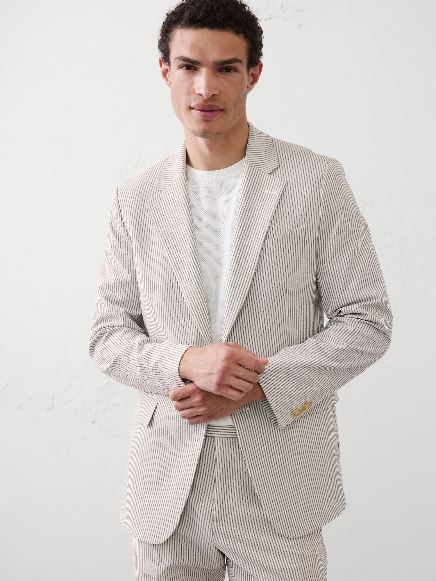 Image number 1 showing, Seersucker Suit Jacket