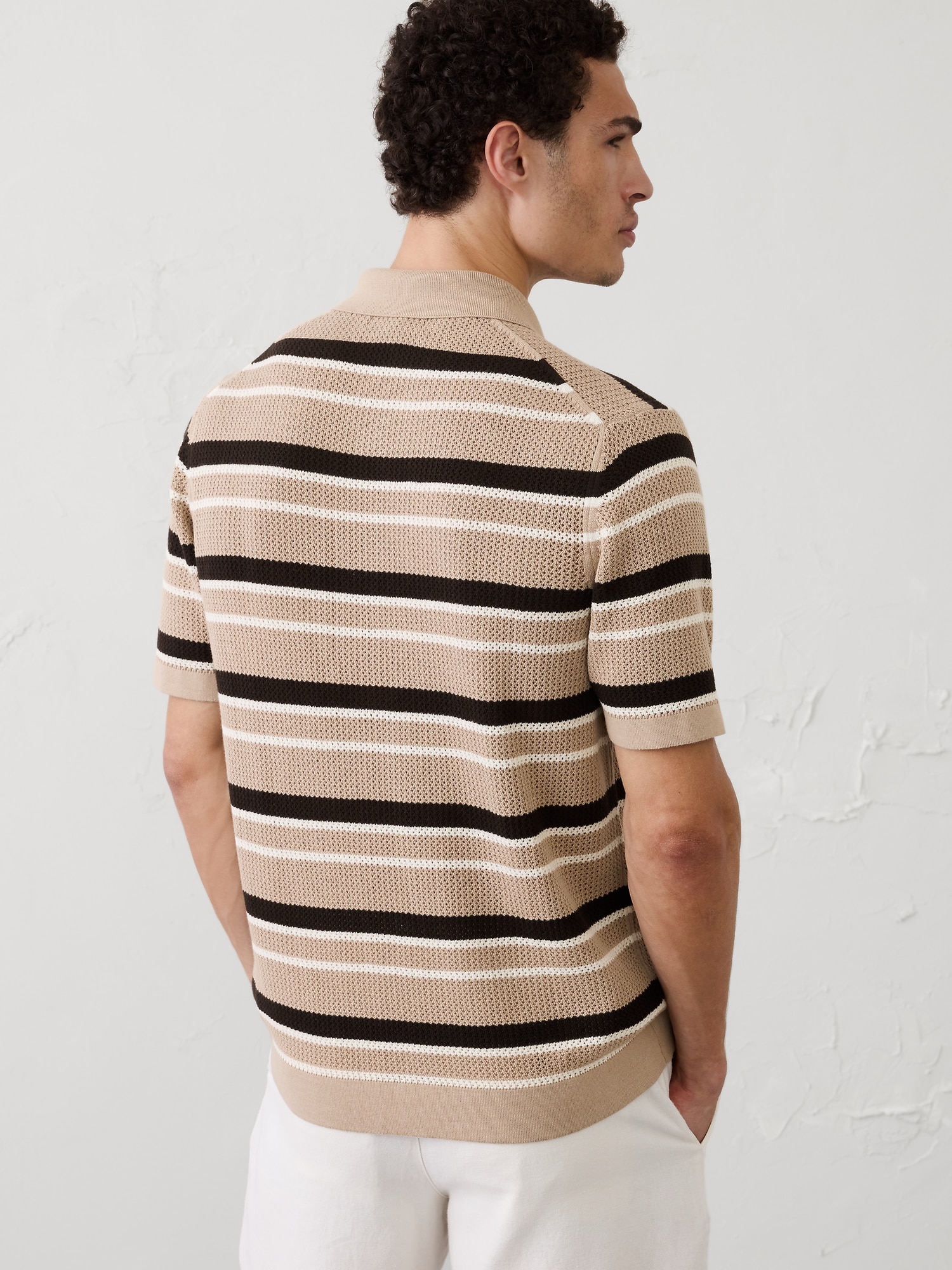 Image number 2 showing, Mesh Sweater Polo