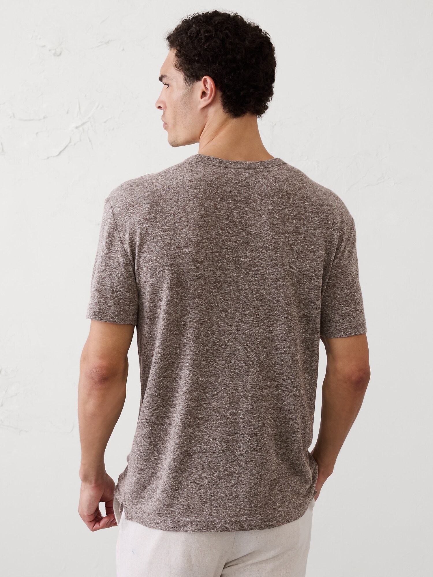 Image number 2 showing, Standard-Fit Linen-Blend T-Shirt