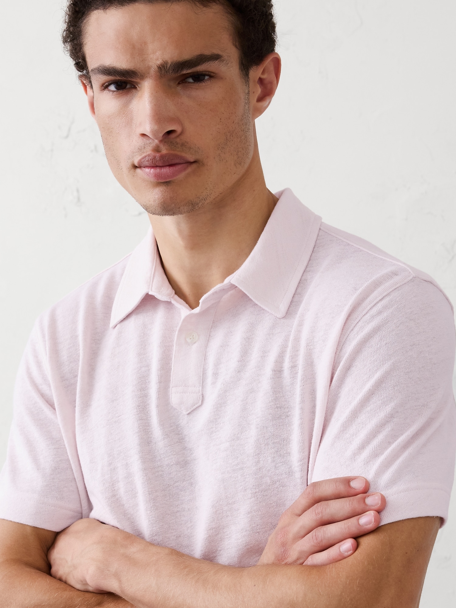 Image number 6 showing, Slim-Fit Linen-Blend Polo