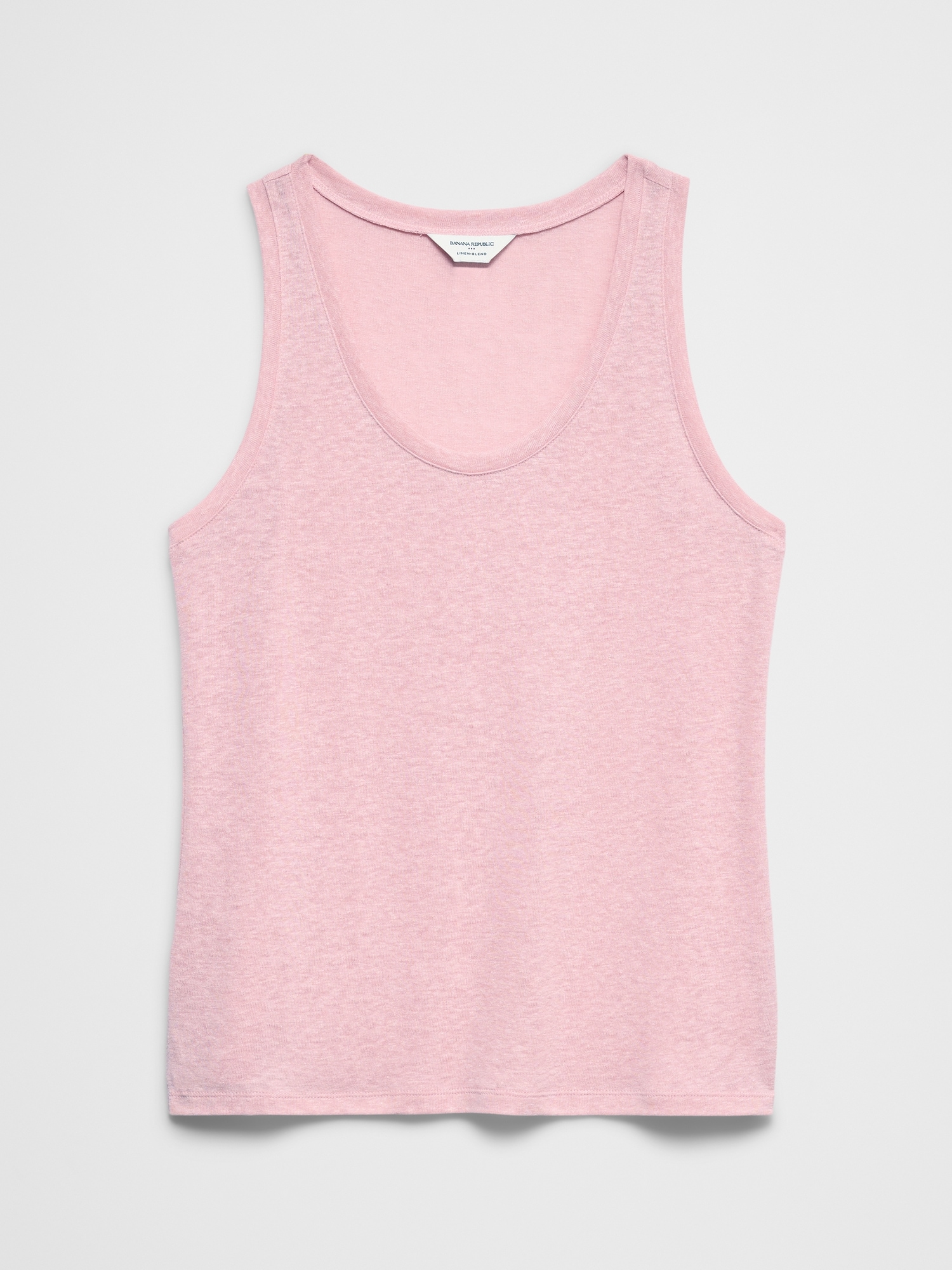 Image number 4 showing, Linen-Blend Scoop-Neck Tank