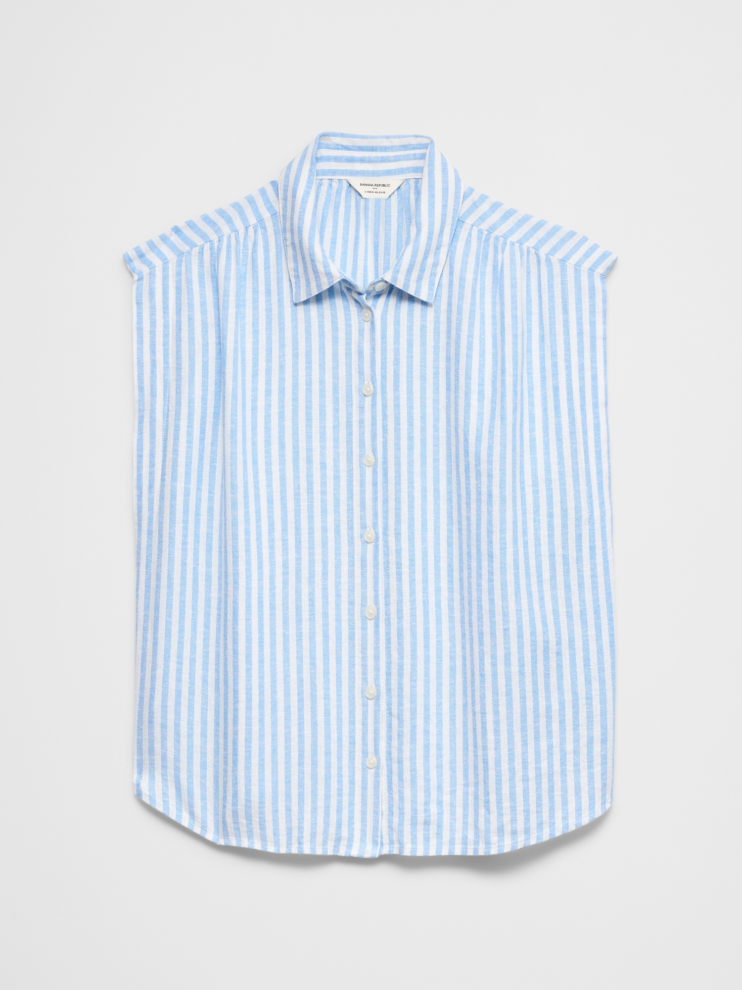 Image number 4 showing, Linen-Blend Pleated Shirt