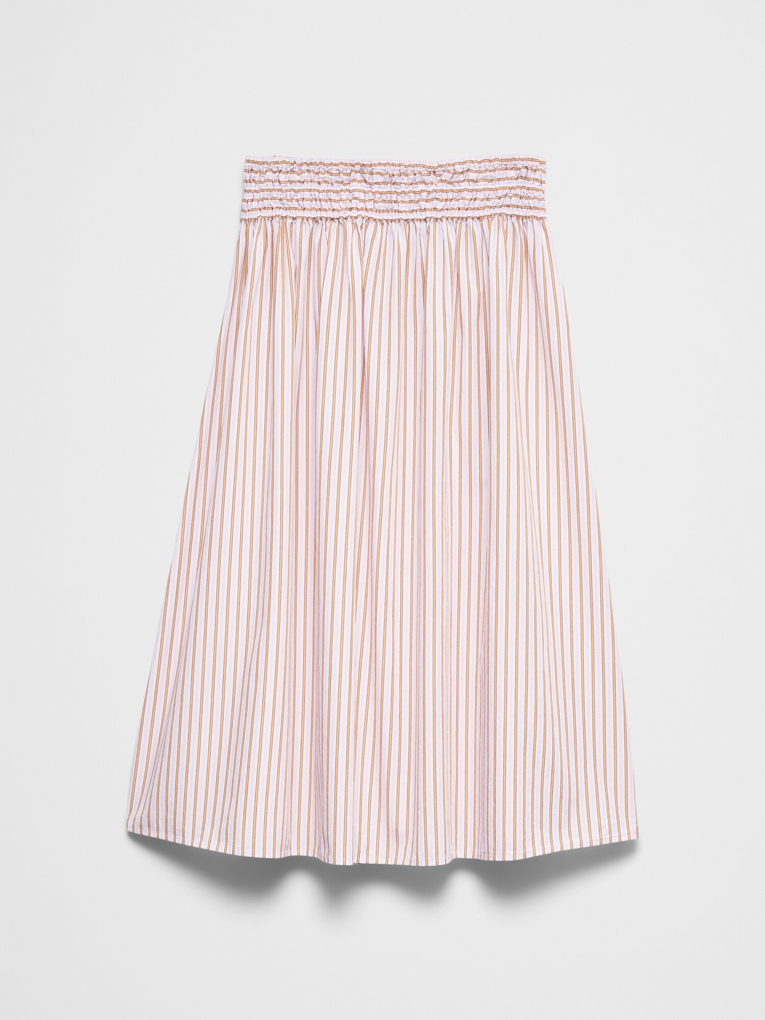 Image number 7 showing, Poplin Smocked-Waist Midi Skirt