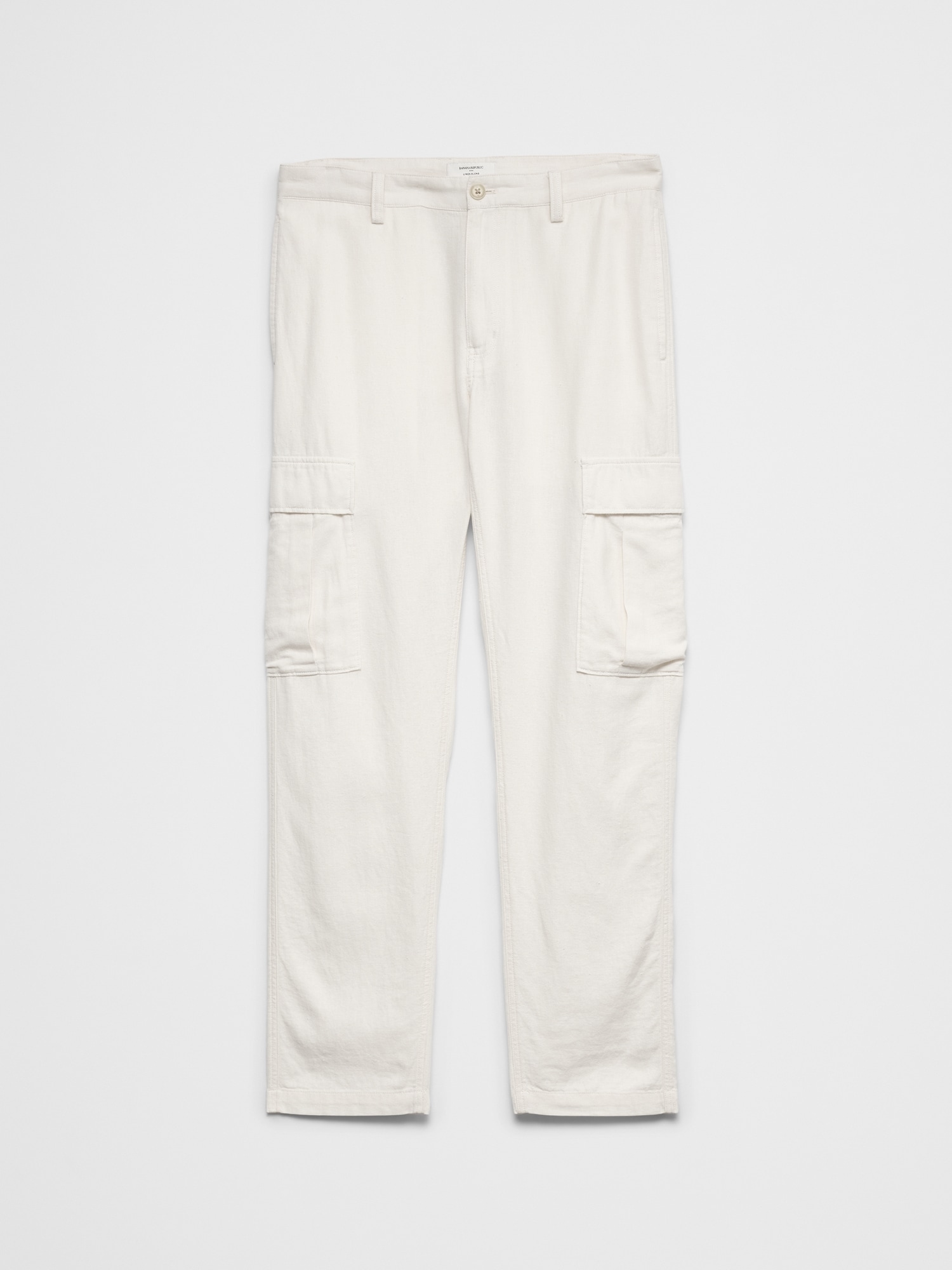 Image number 4 showing, Slim-Straight Linen-Blend Cargos