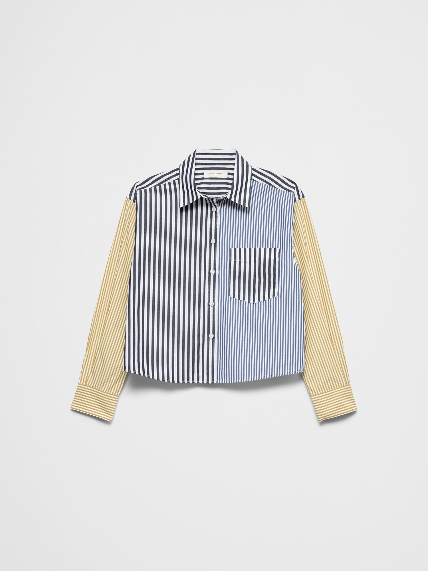 Image number 4 showing, Mixed Stripes Cropped Shirt