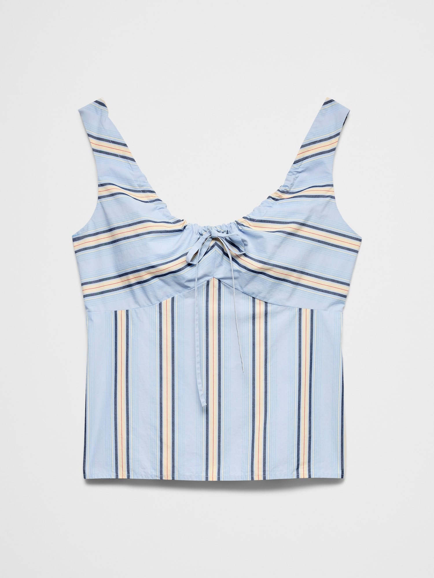 Image number 4 showing, Poplin Cinched Bust-Tie Top