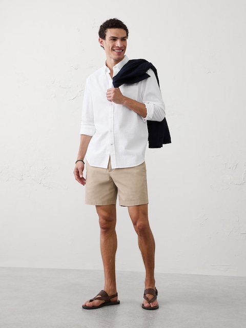 Standard-Fit Seersucker Shirt