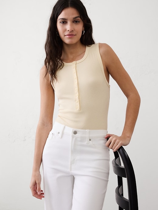 Image number 1 showing, Ribbed Henley