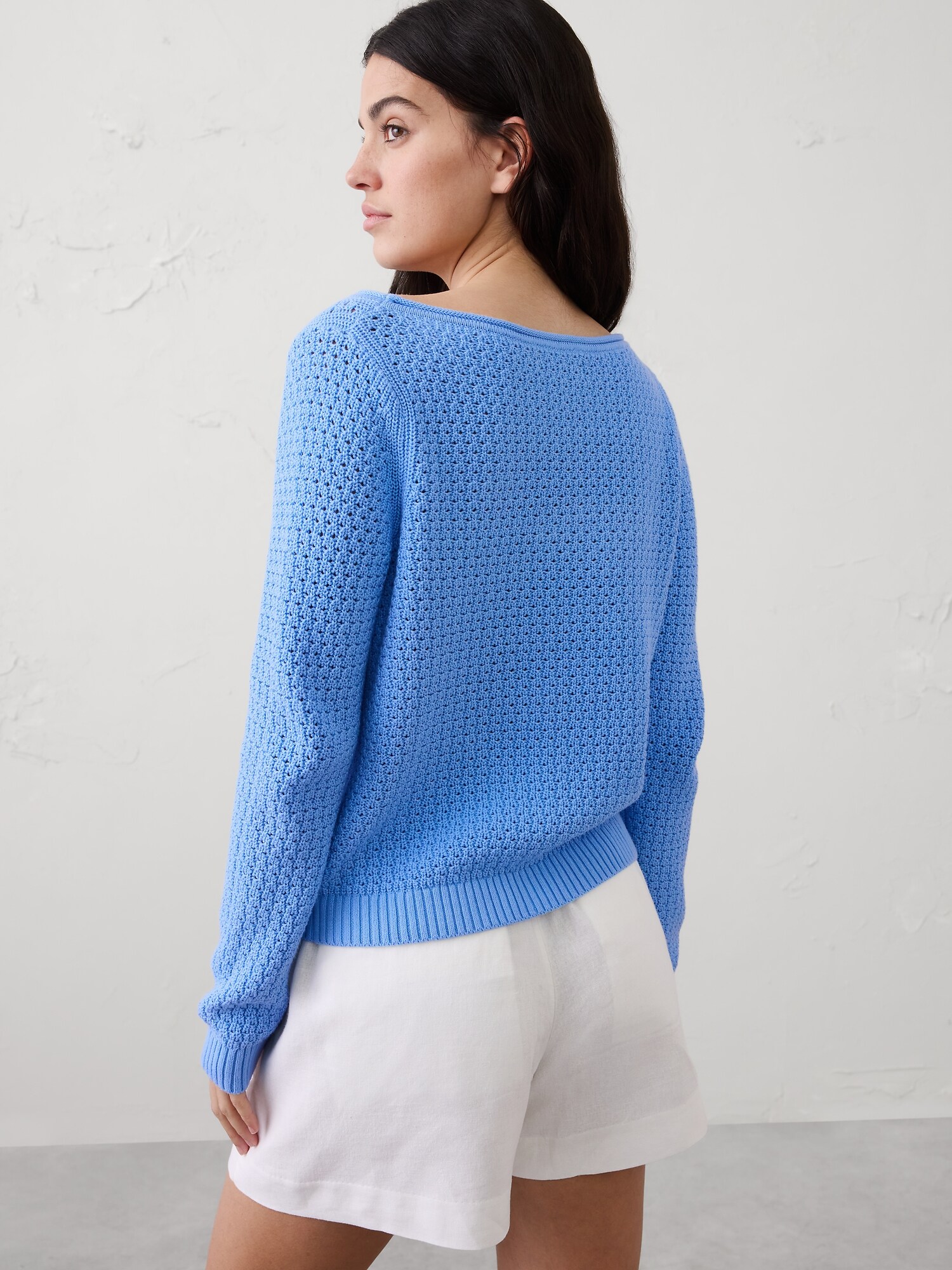 Image number 2 showing, Boatneck Stitched Sweater