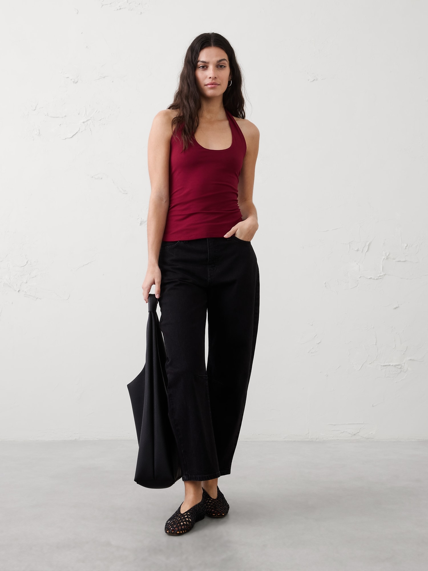 Image number 1 showing, Soft Stretch Halter Top