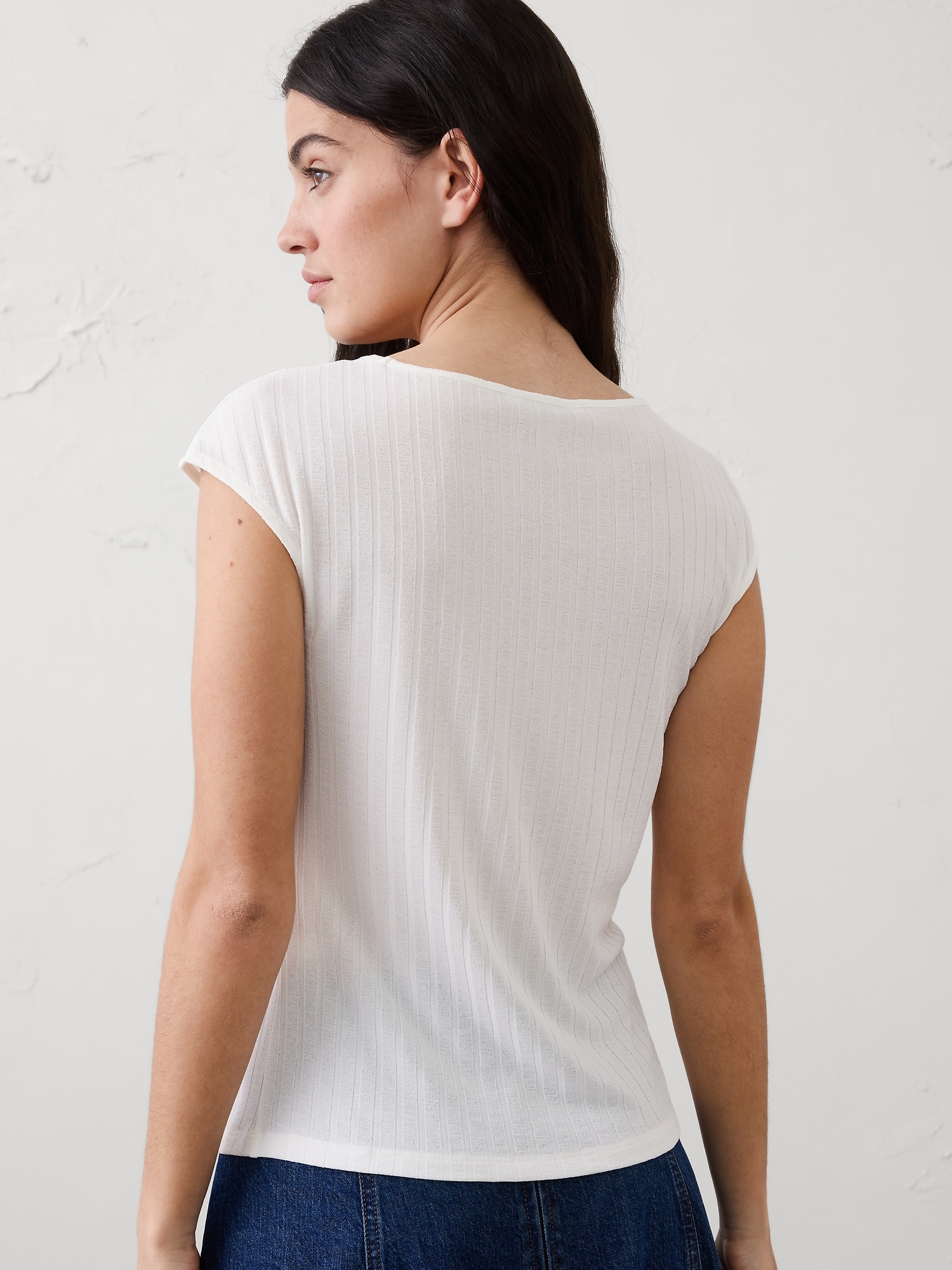 Image number 2 showing, Ribbed V-Neck Top