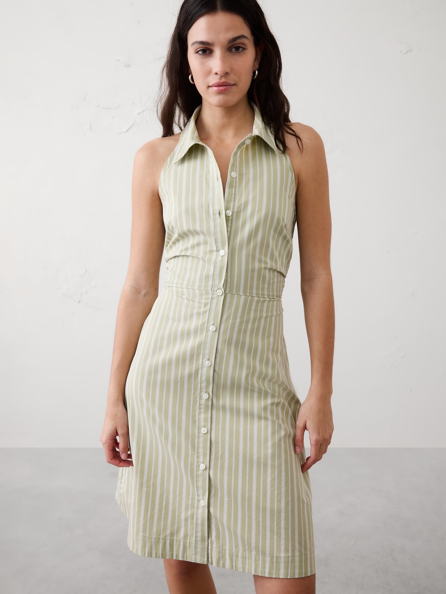 Image number 1 showing, Shirred-Waist Above-Knee Dress