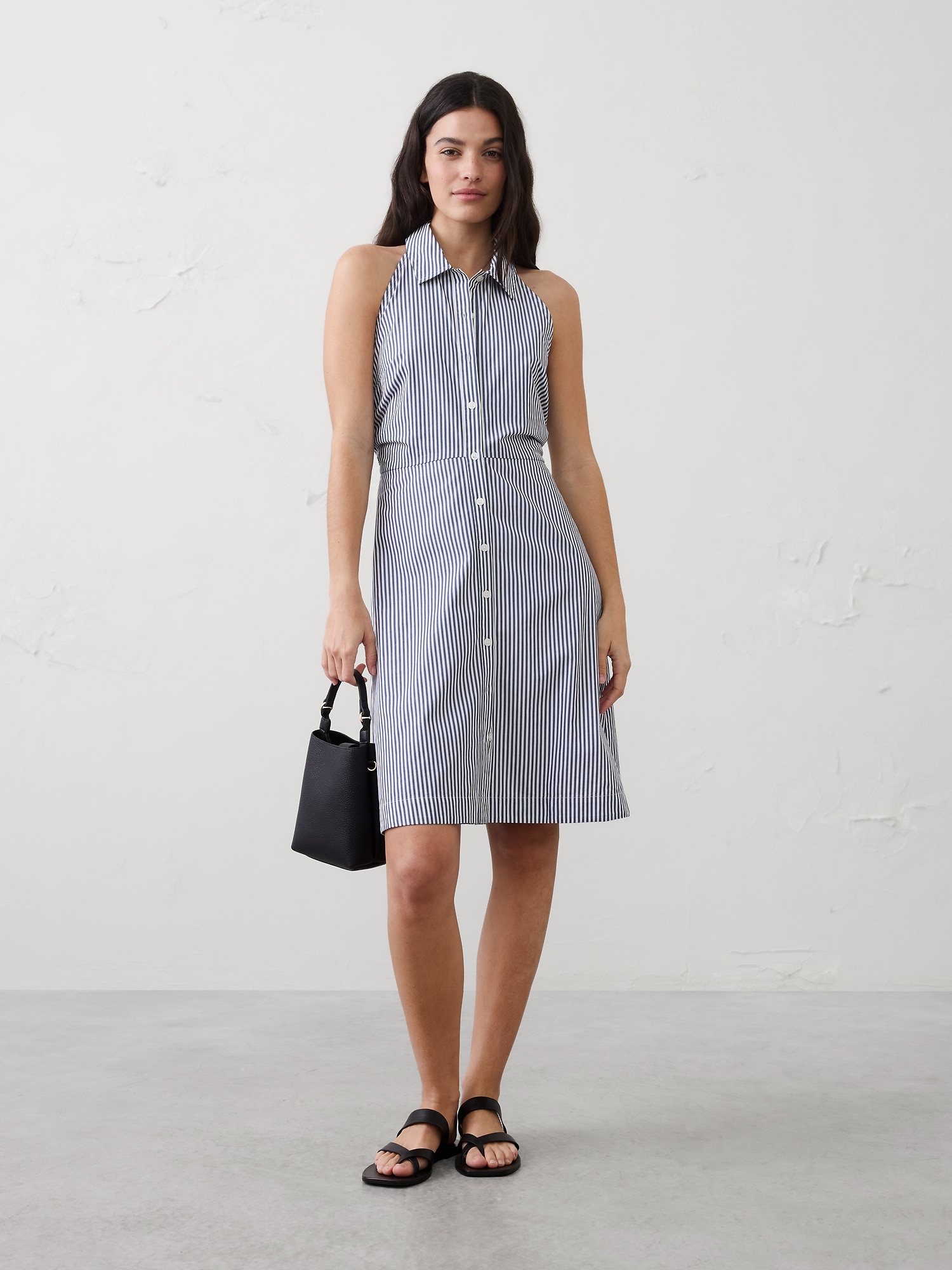 Image number 1 showing, Shirred-Waist Above-Knee Dress