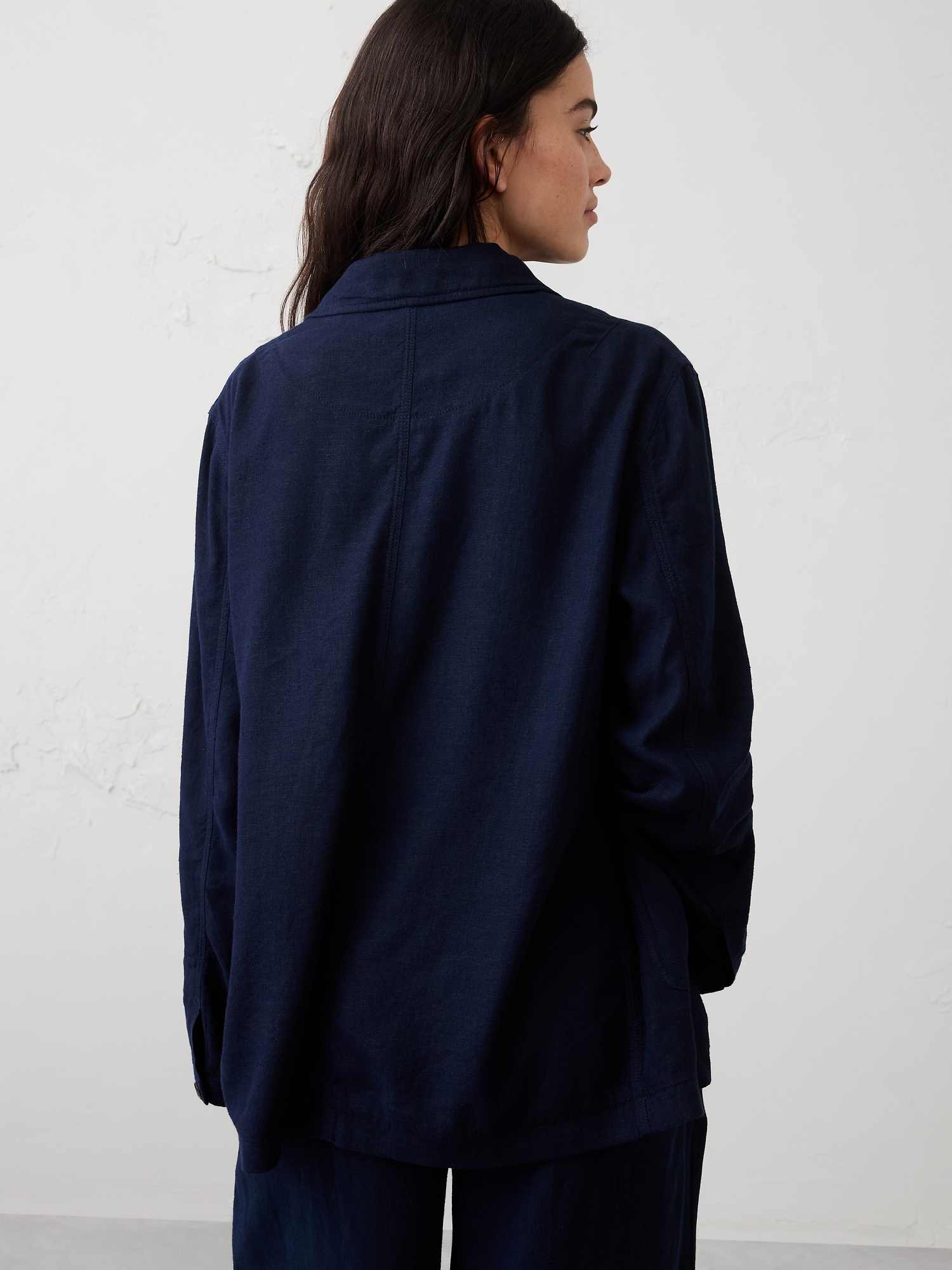 Image number 2 showing, Linen-Blend Chore Jacket