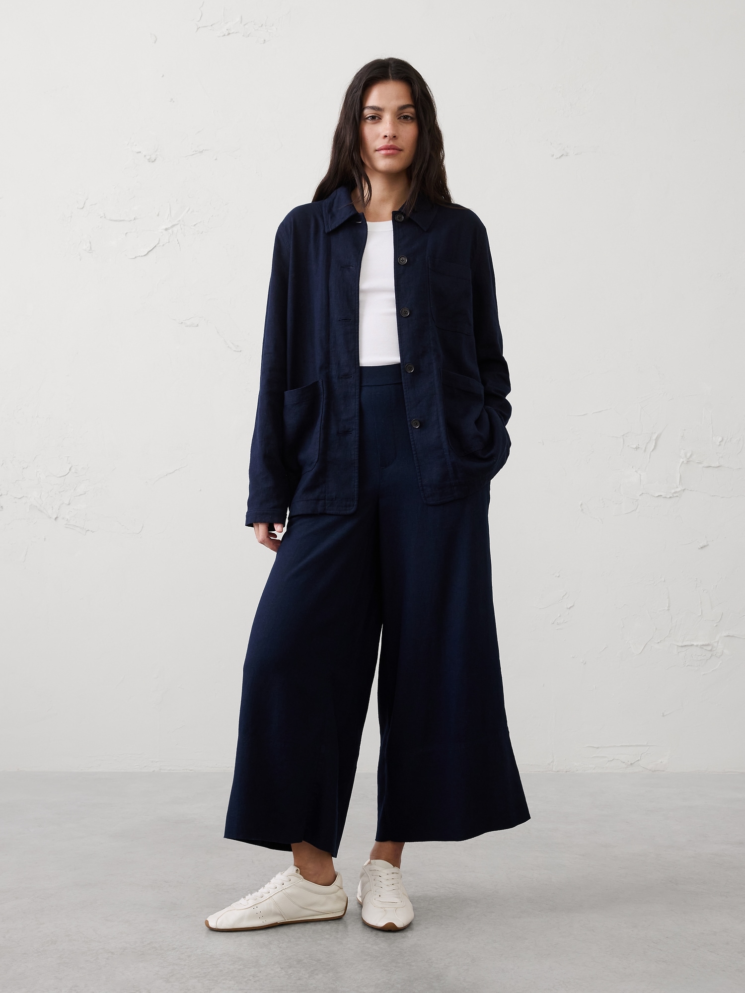 Image number 3 showing, Linen-Blend Chore Jacket