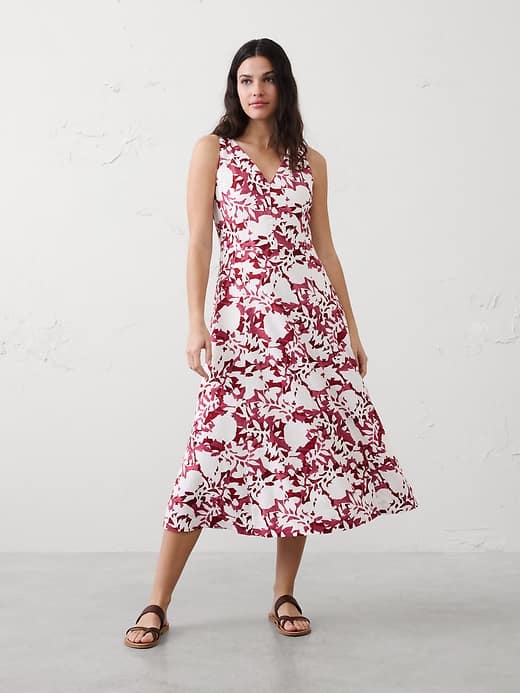 gap women's linen-blend dip-waist midi dress reviews Linen-Blend Embroidered Midi Dress