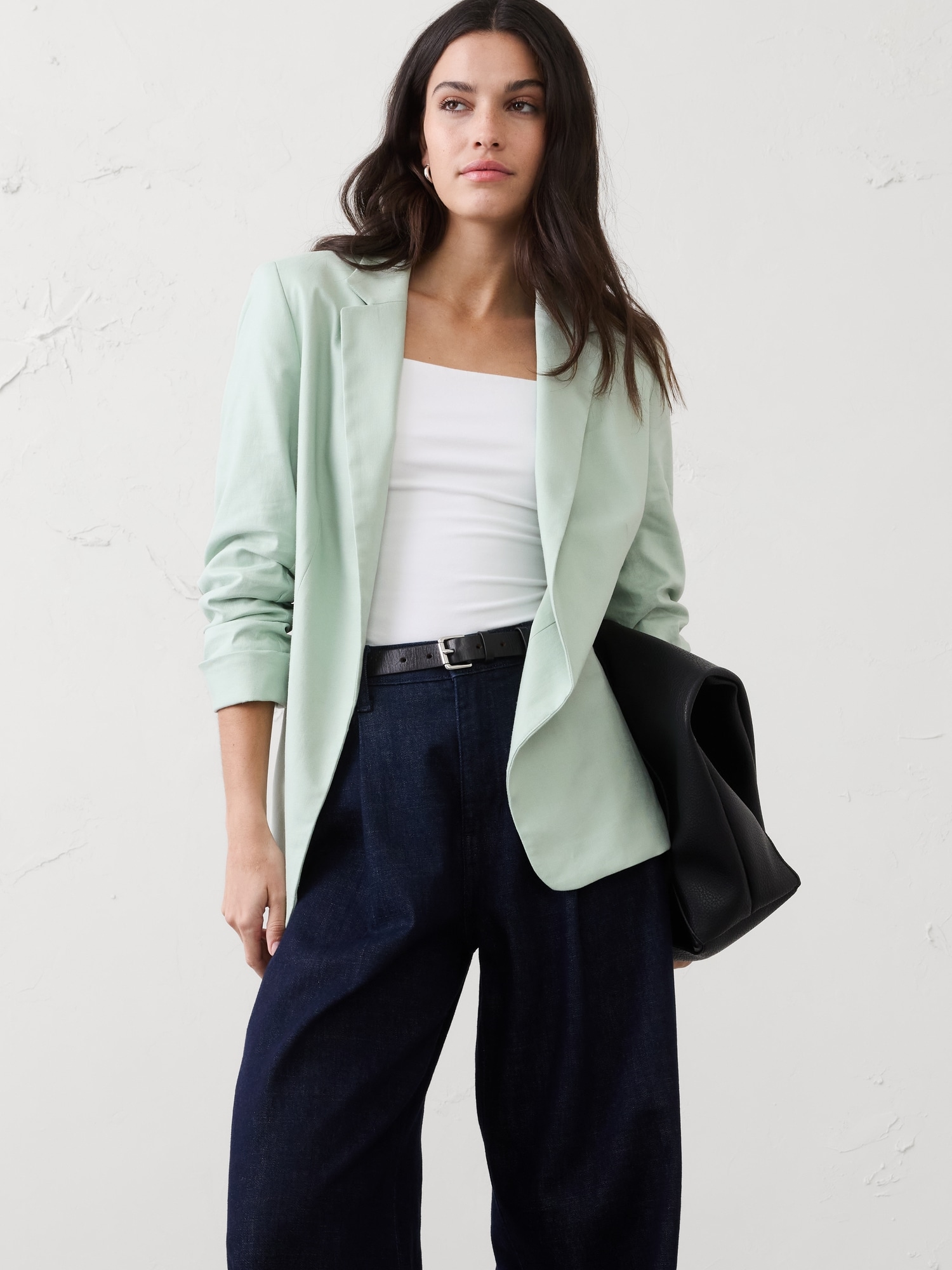 Image number 1 showing, Linen-Blend Hayden Blazer