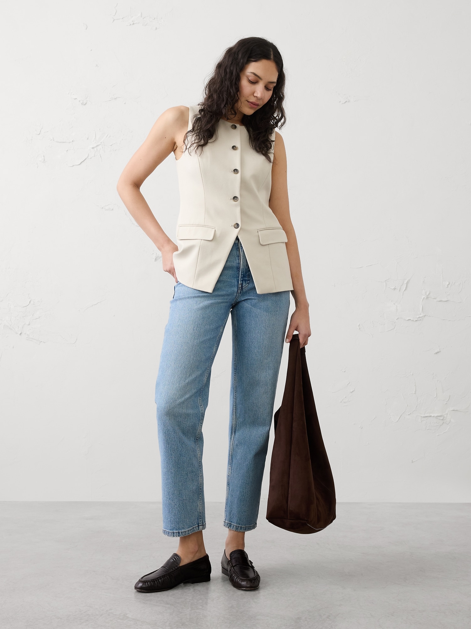 Image number 1 showing, Long Ponte Cutaway Vest