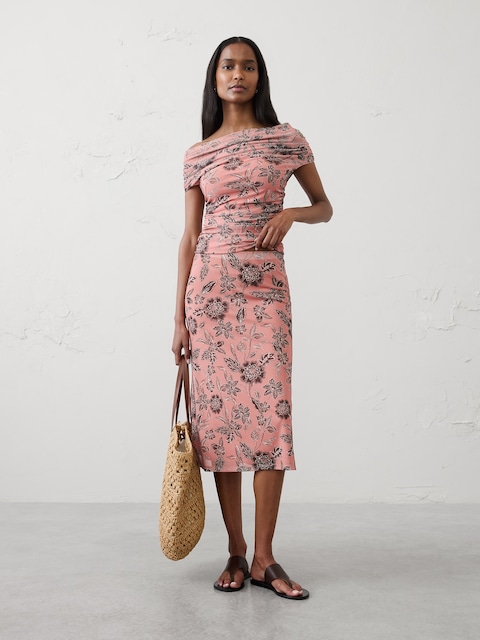 Mesh Midi Skirt