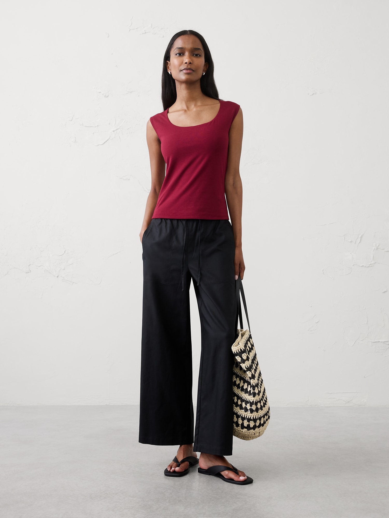 Image number 1 showing, Soft Stretch Scoop-Neck Top