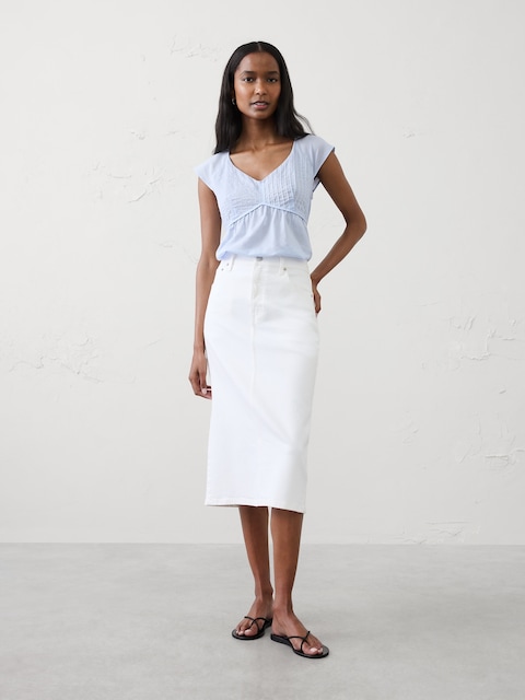 Pintuck Empire Top