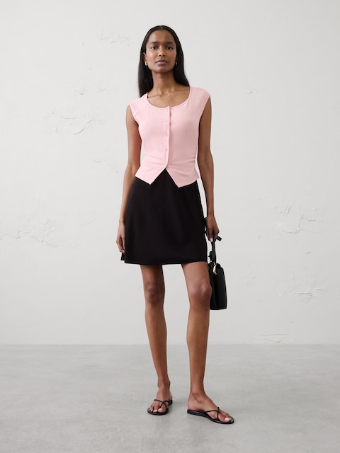 Soft Knit Buttoned Top