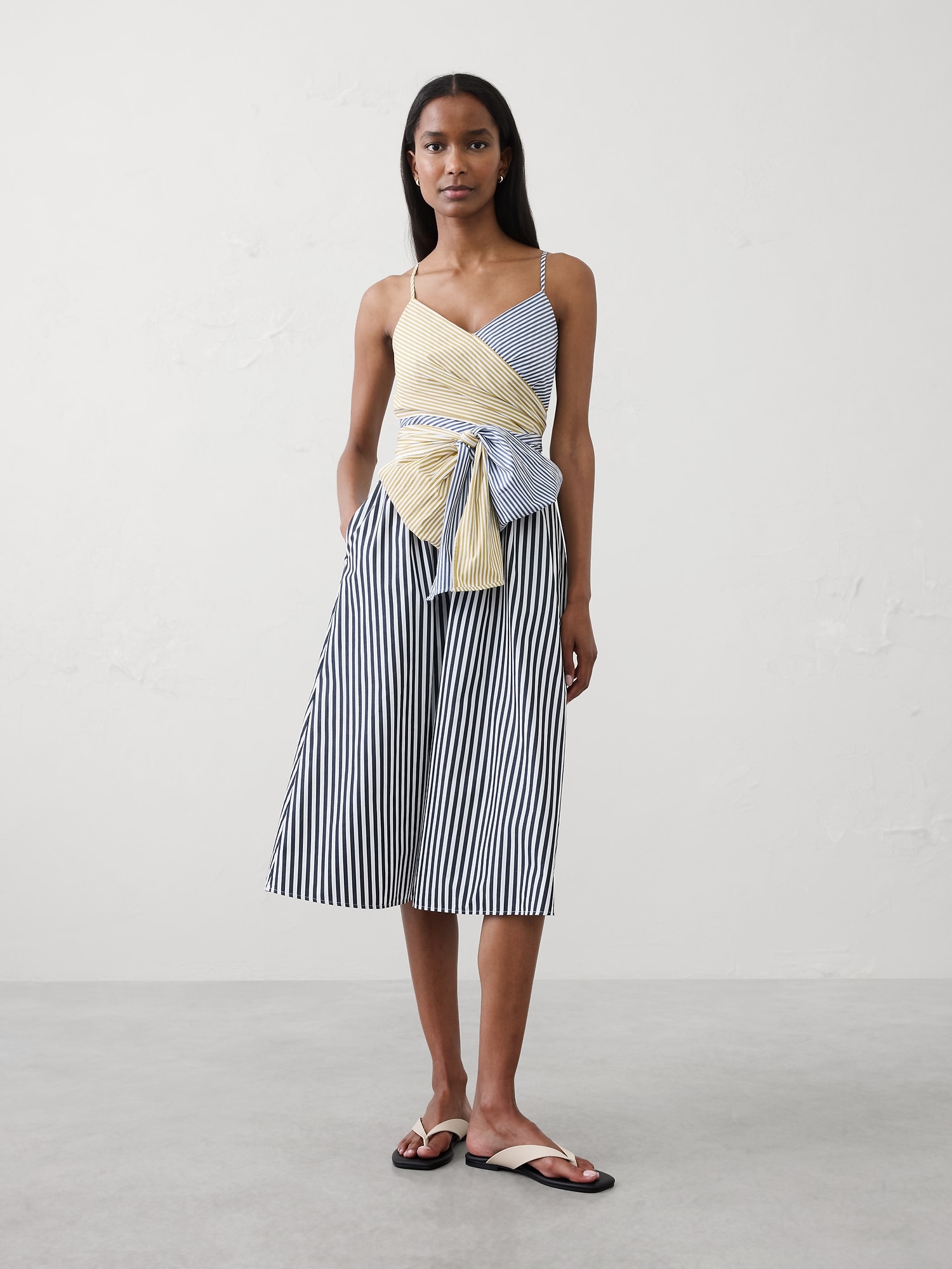 Image number 1 showing, Strappy Wrapped Midi Dress