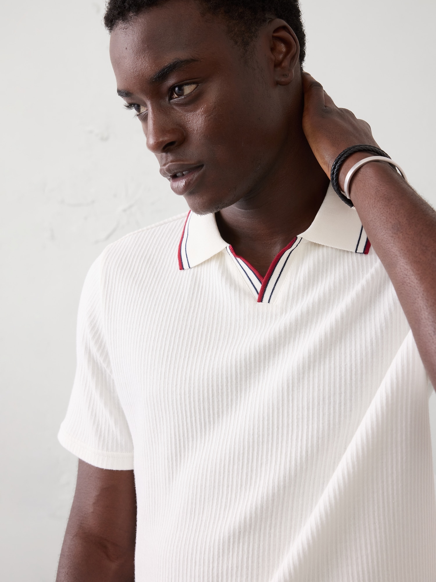 Image number 3 showing, Crinkle Ribbed Tipped Collar Shirt