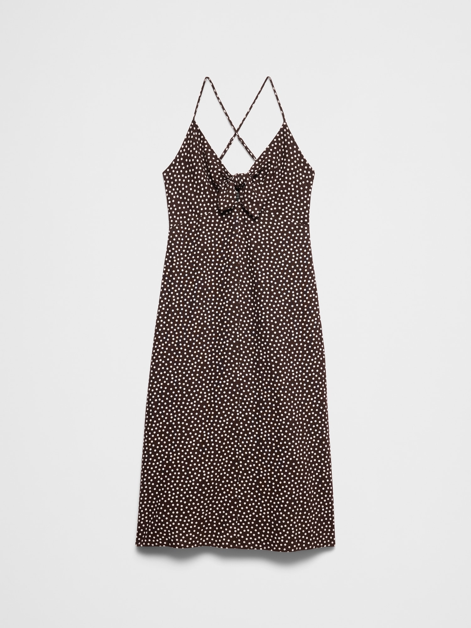 Image number 4 showing, Linen-Blend Tie-Front Midi Dress