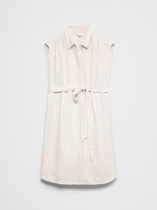 Linen-Blend Knee-Length Shirtdress | Banana Republic Factory