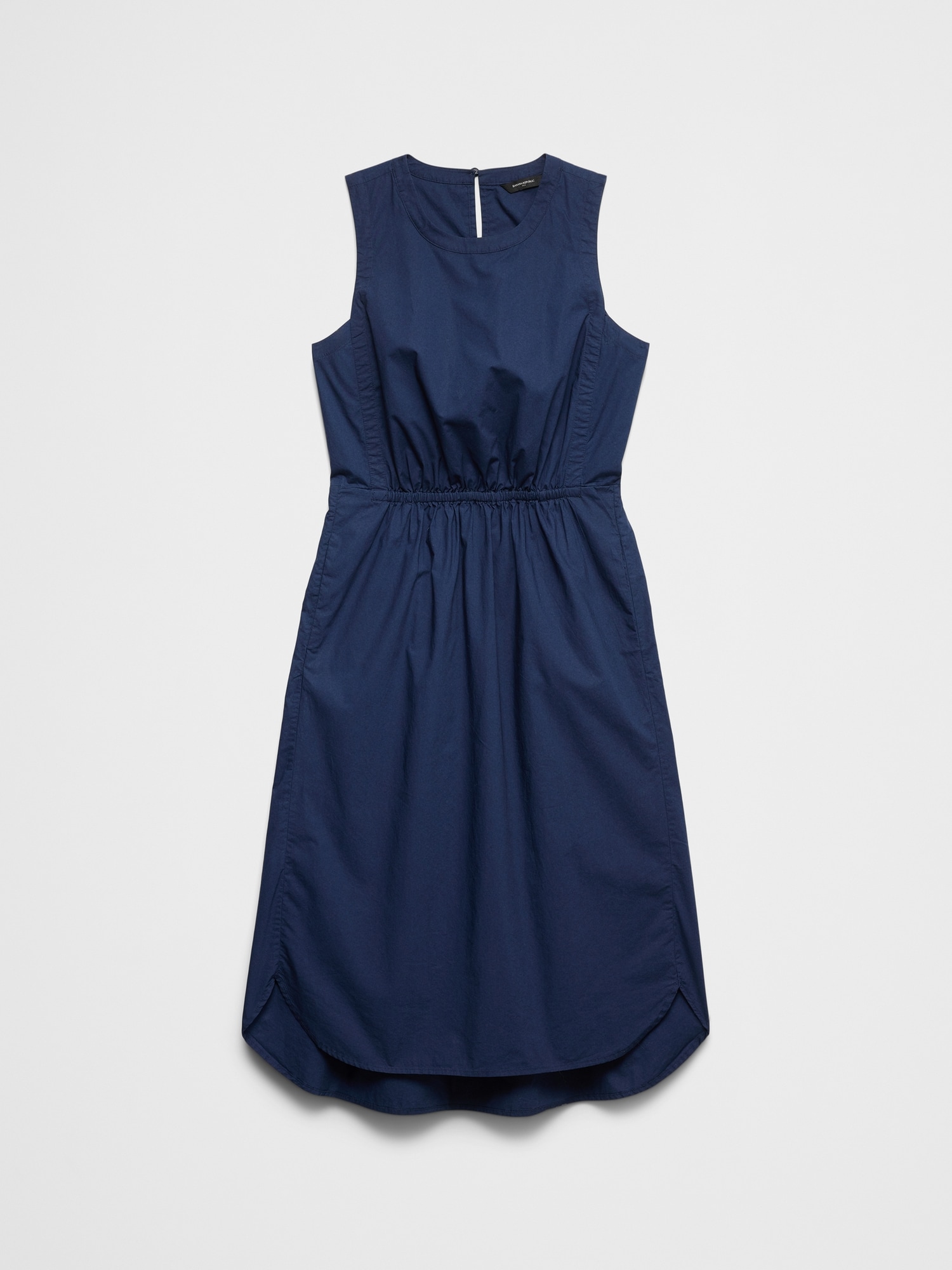 Image number 4 showing, Rounded Hem Poplin Midi Dress