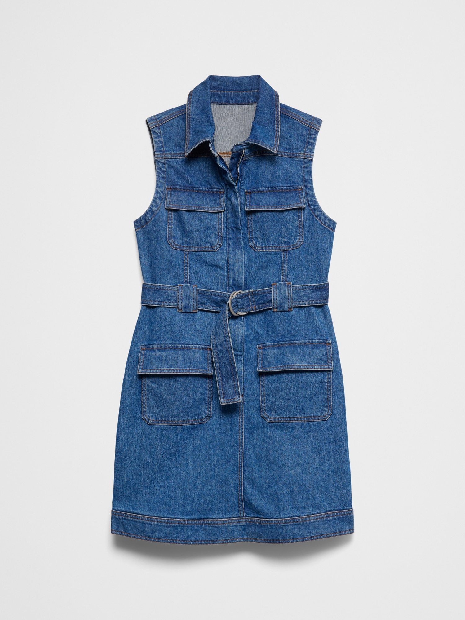 Image number 4 showing, Patchwork Denim Utility Mini Dress