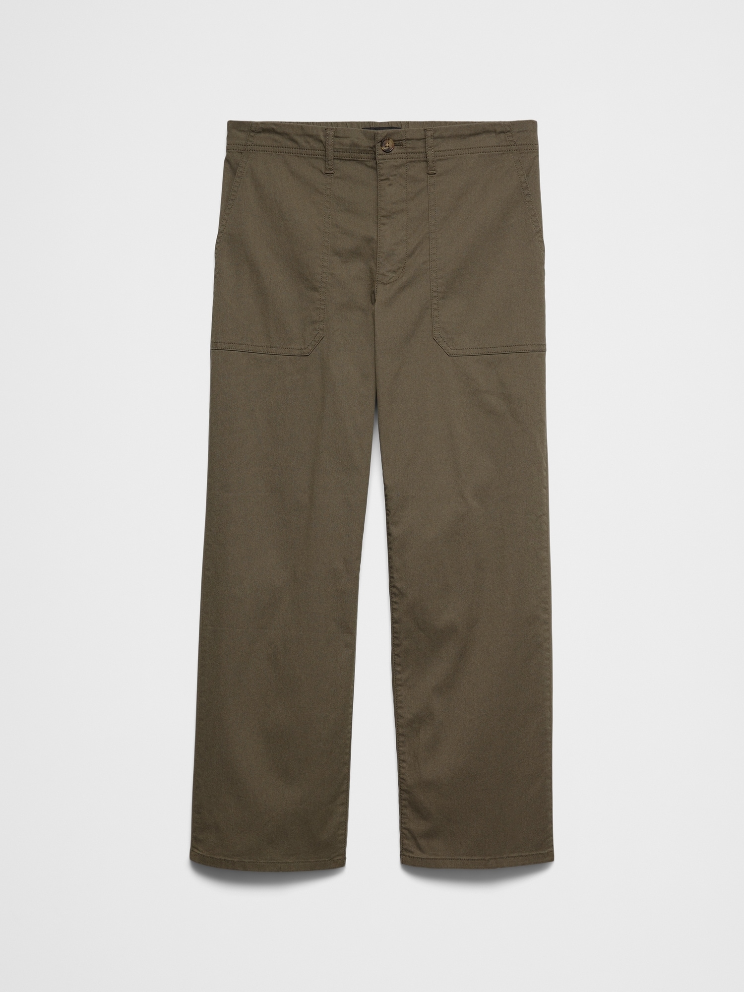 Image number 4 showing, Straight High-Rise Twill Utility Pant