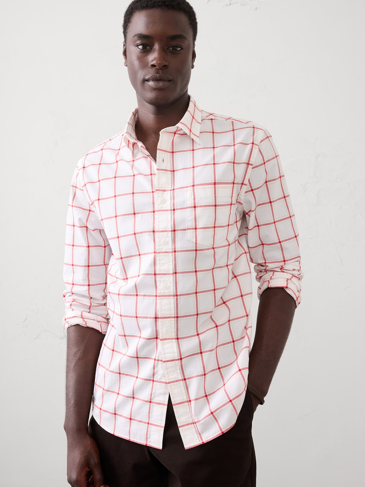 Image number 1 showing, Slim-Fit Softwash Cotton Shirt