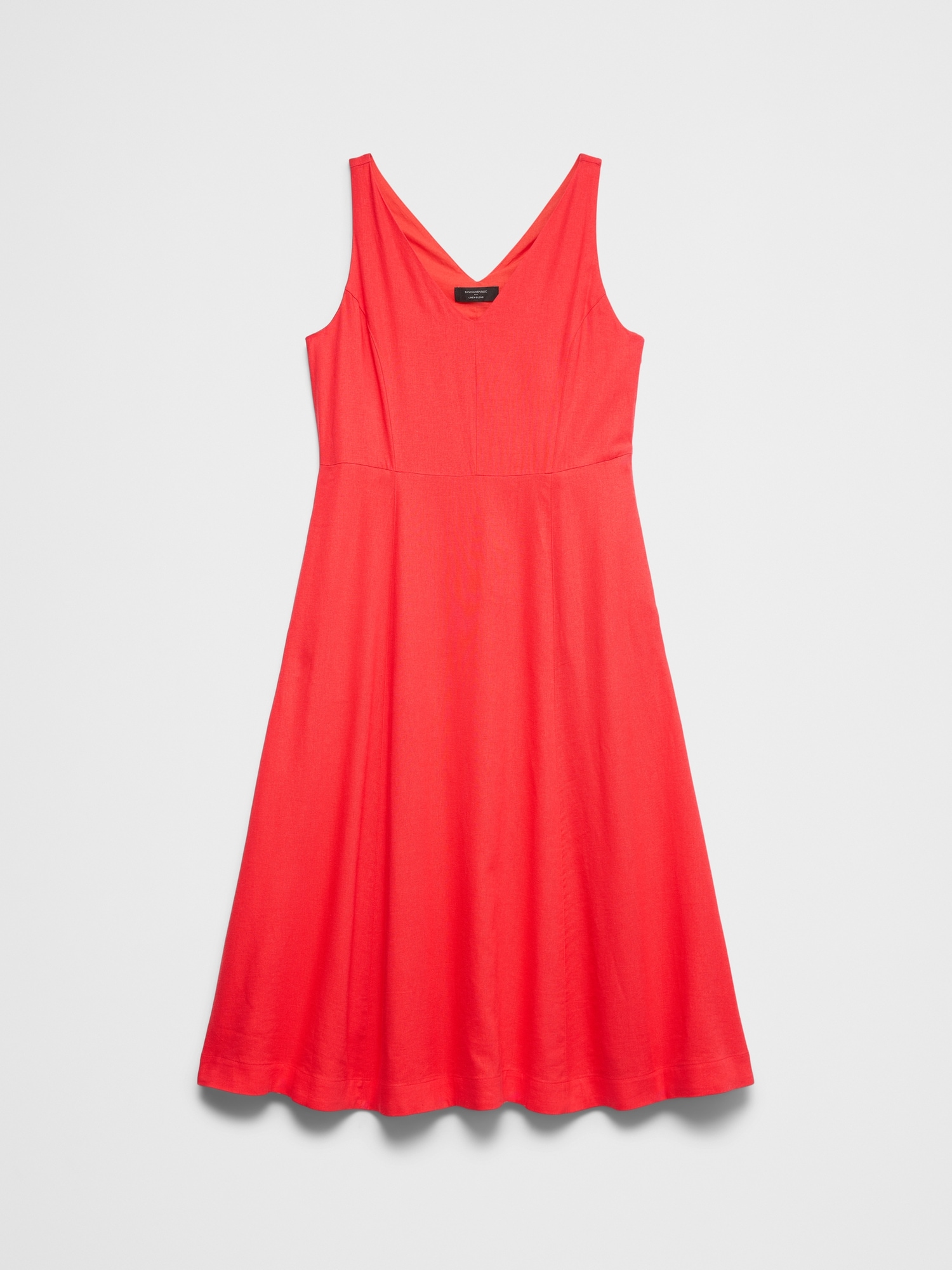 Image number 4 showing, Linen-Blend Drapey Midi Dress