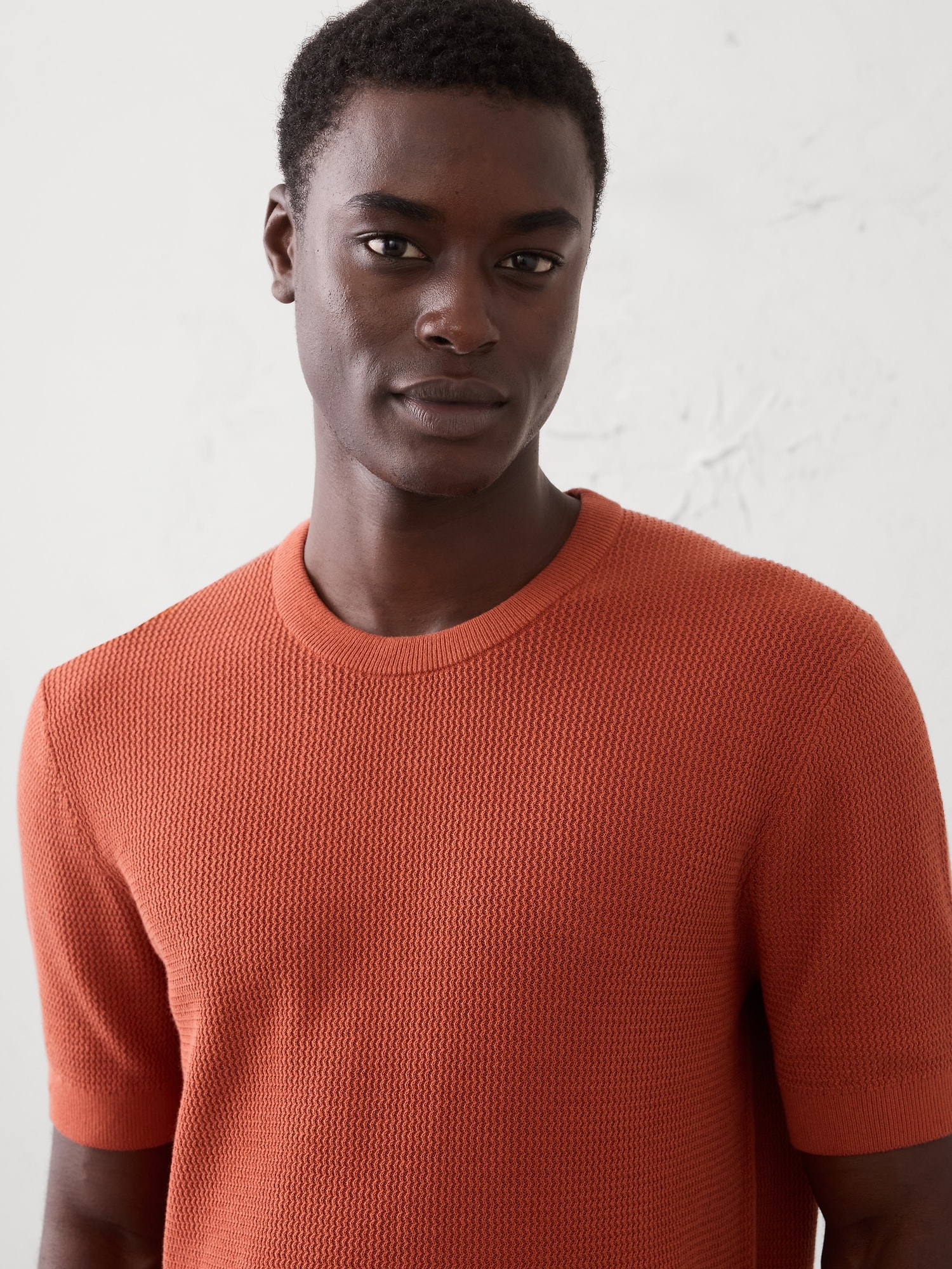 Image number 3 showing, Slim-Fit Textured Sweater T-Shirt