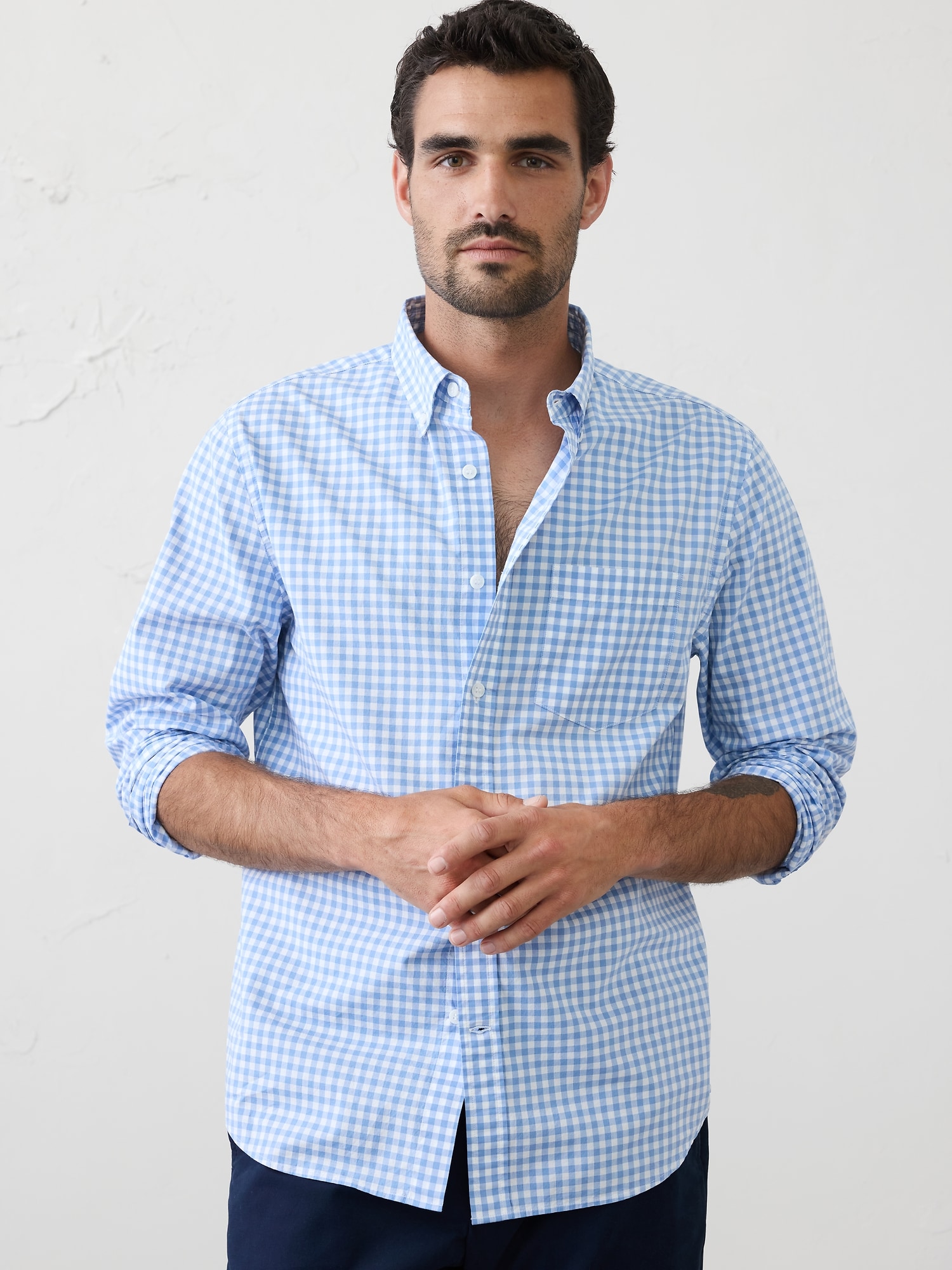 Image number 1 showing, Slim-Fit Softwash Cotton Shirt