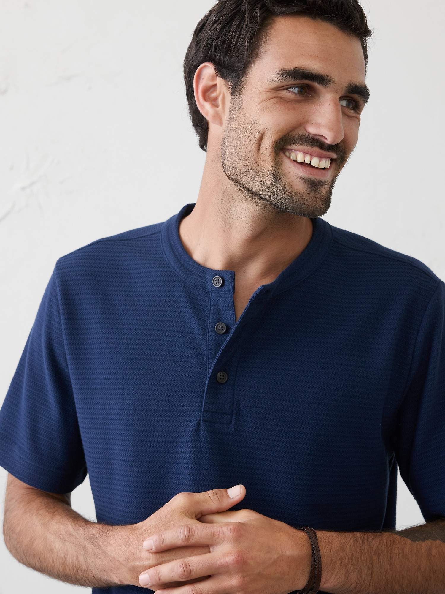Image number 3 showing, Standard-Fit Textured Henley