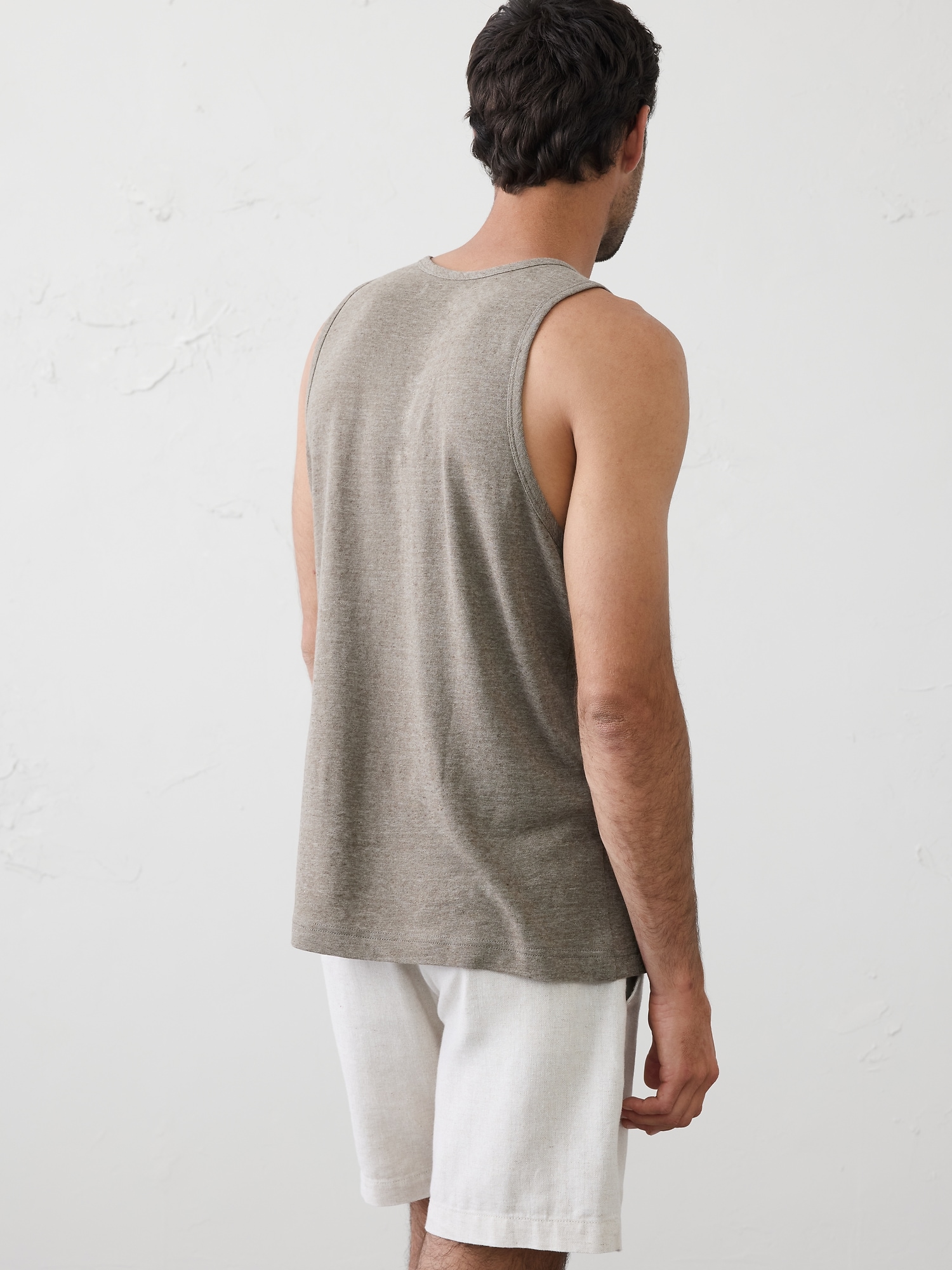 Image number 4 showing, Linen-Blend Tank