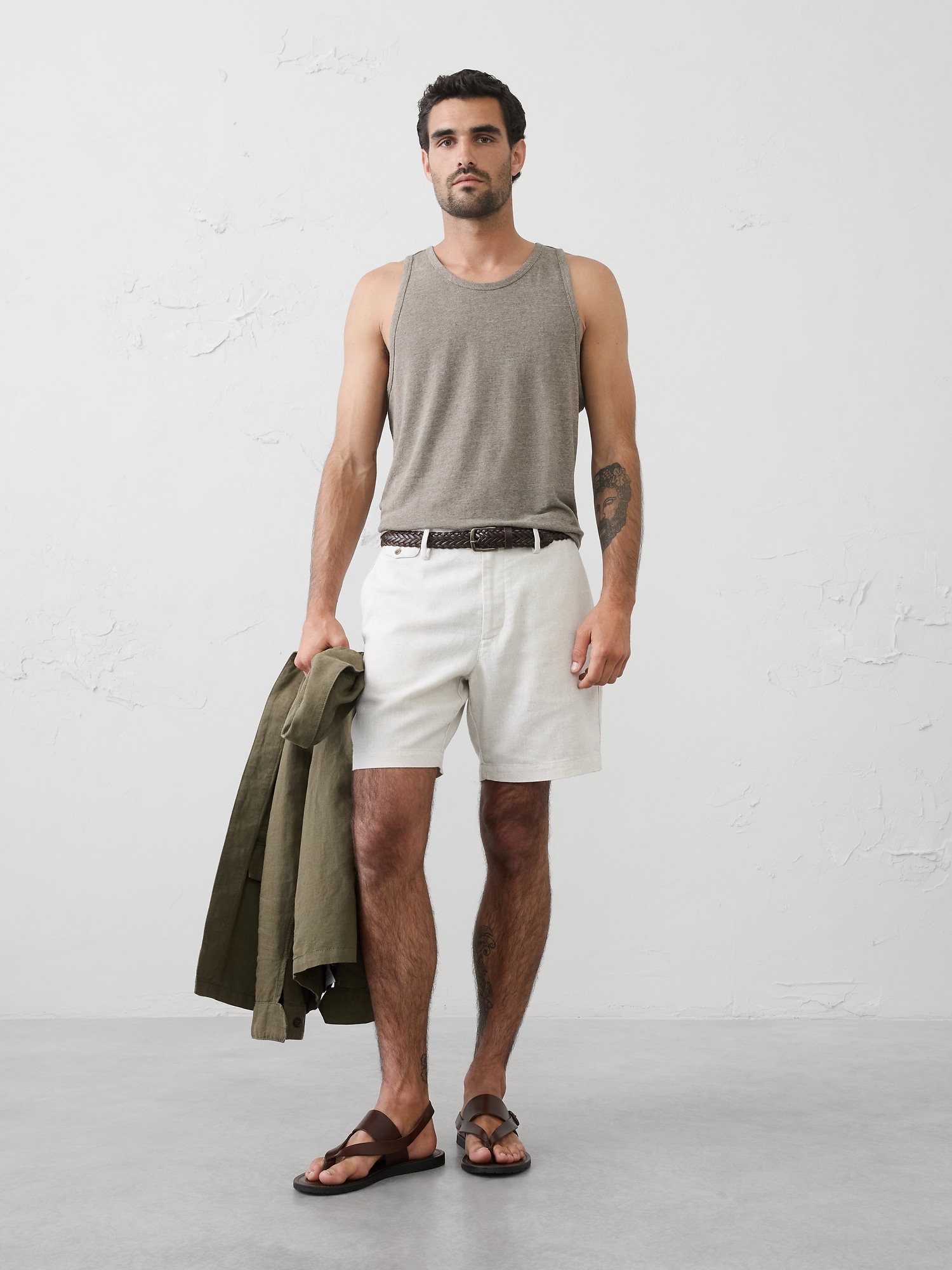 Image number 5 showing, Linen-Blend Tank