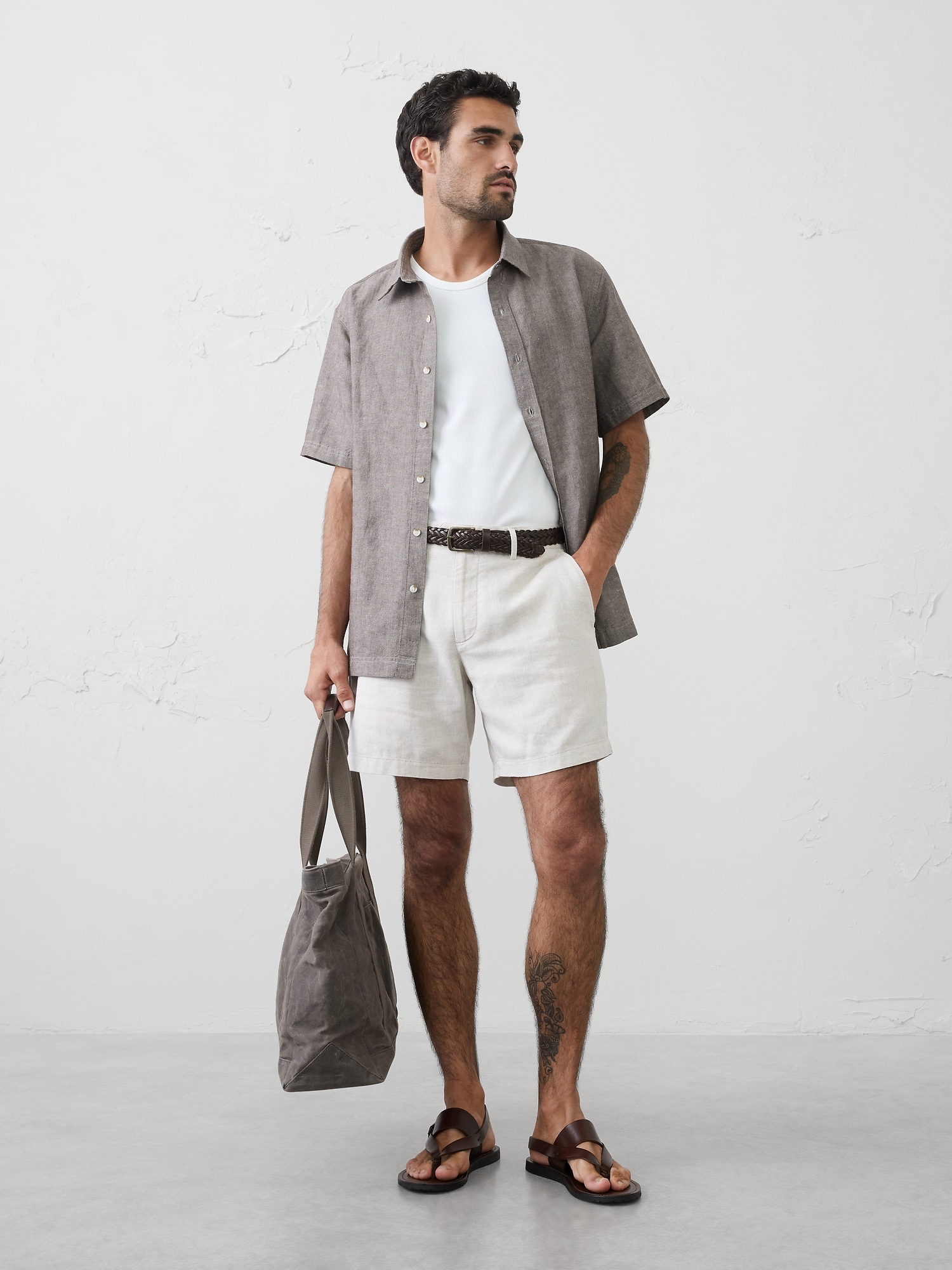 Image number 1 showing, Standard-Fit Linen-Blend Shirt