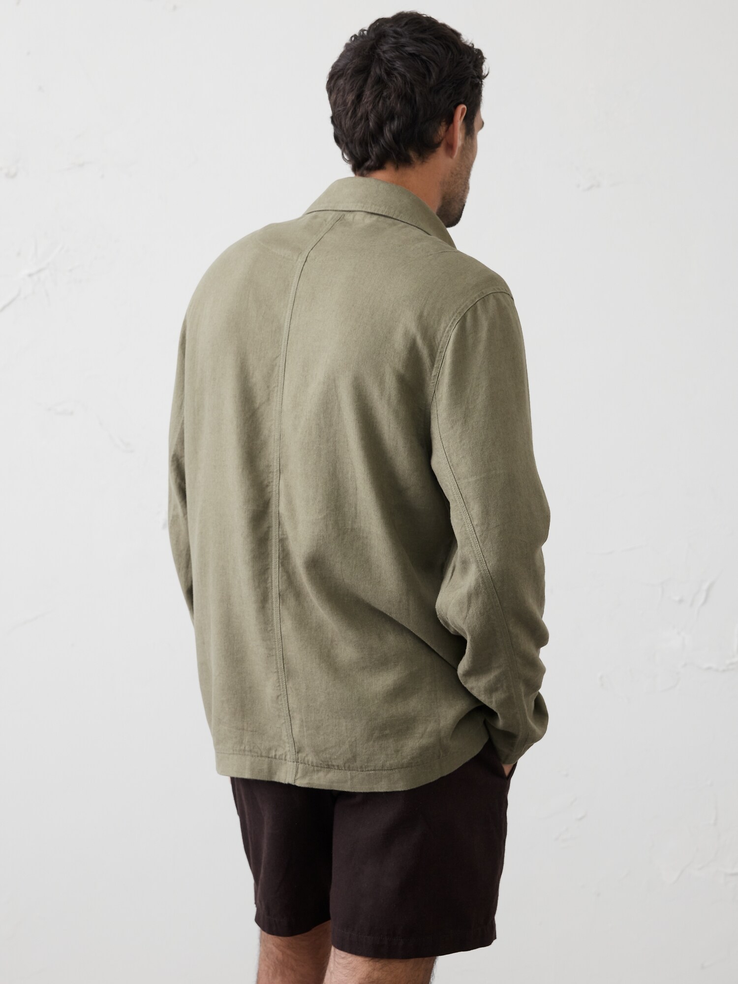 Image number 2 showing, Linen-Blend Chore Jacket