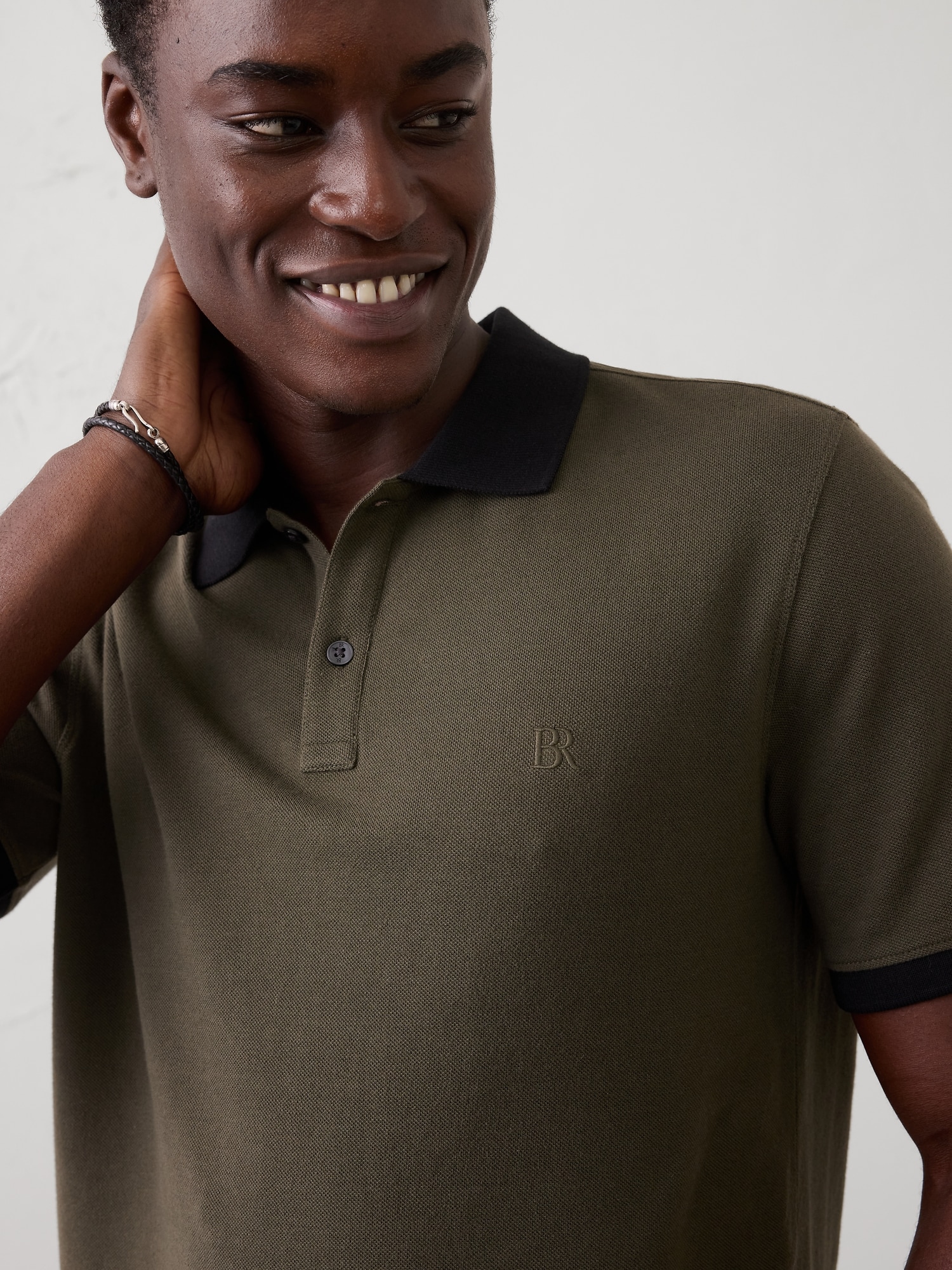Image number 3 showing, Slim-Fit Monogram Pique Polo