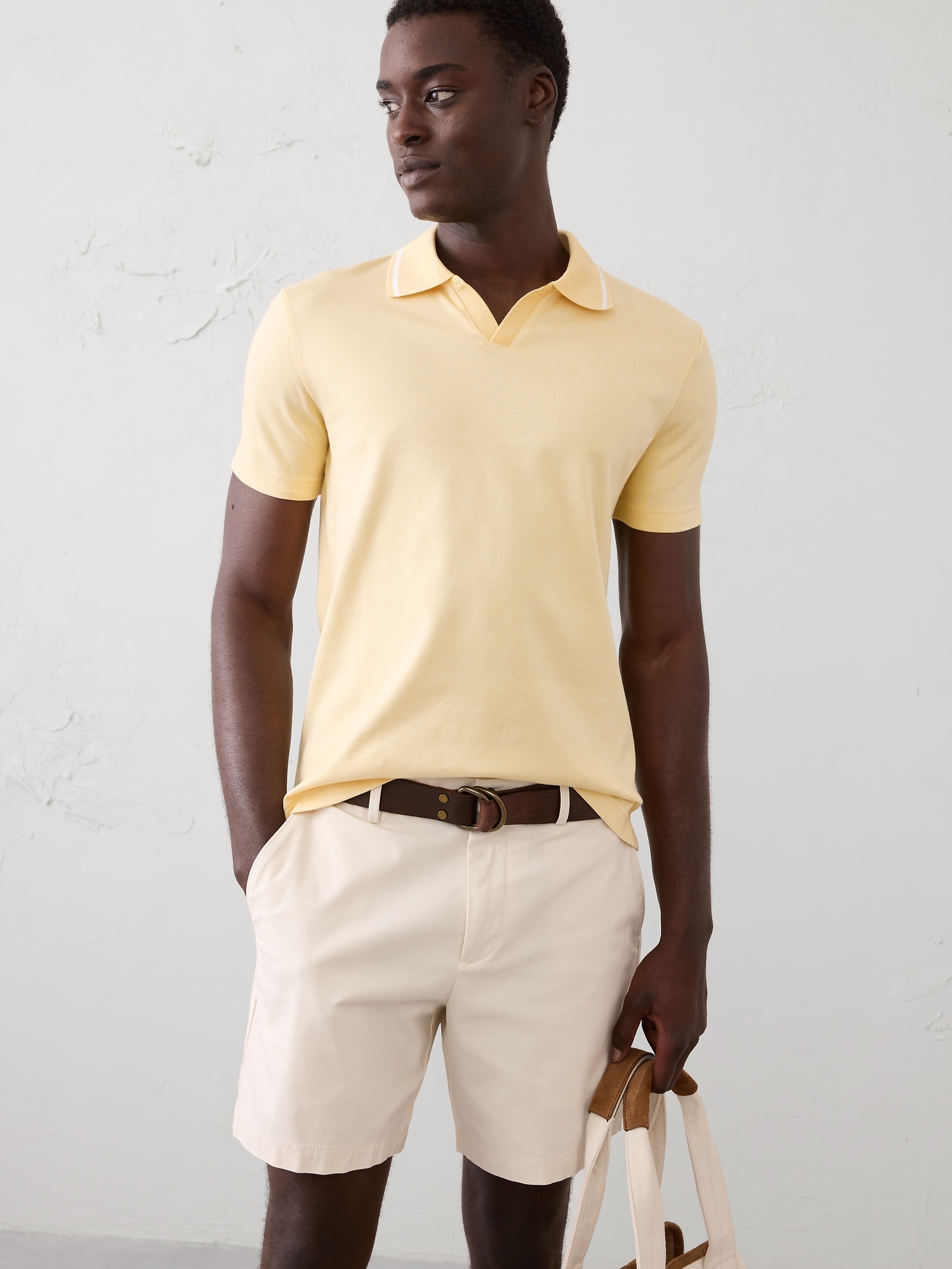 Image number 1 showing, Slim-Fit Luxe Touch Johnny-Collar Polo