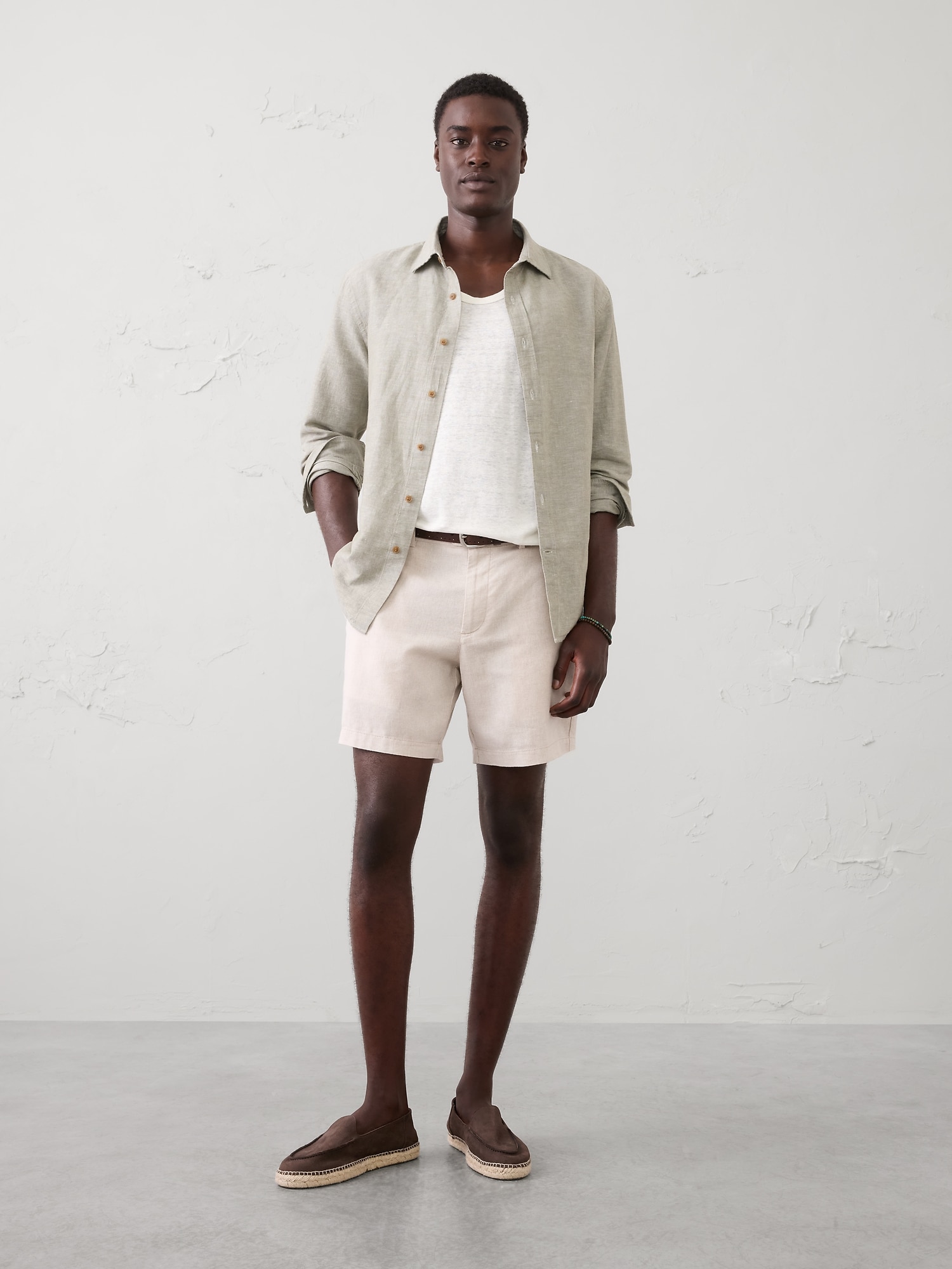 Image number 3 showing, Linen-Blend Tank