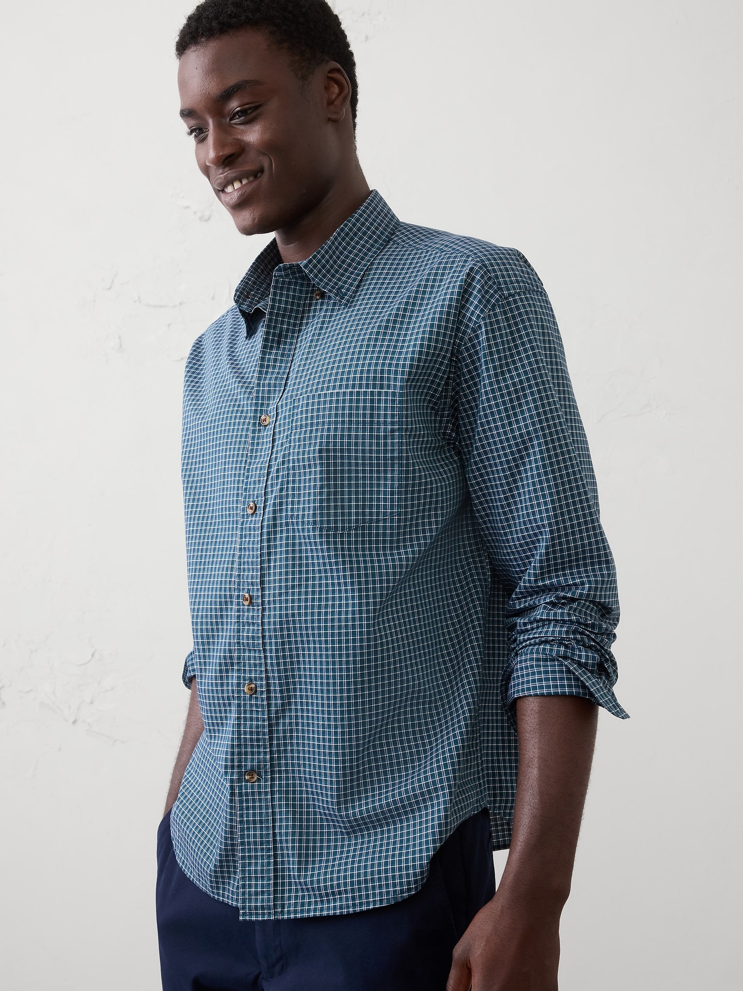 Image number 1 showing, Relaxed-Fit Softwash Cotton Shirt
