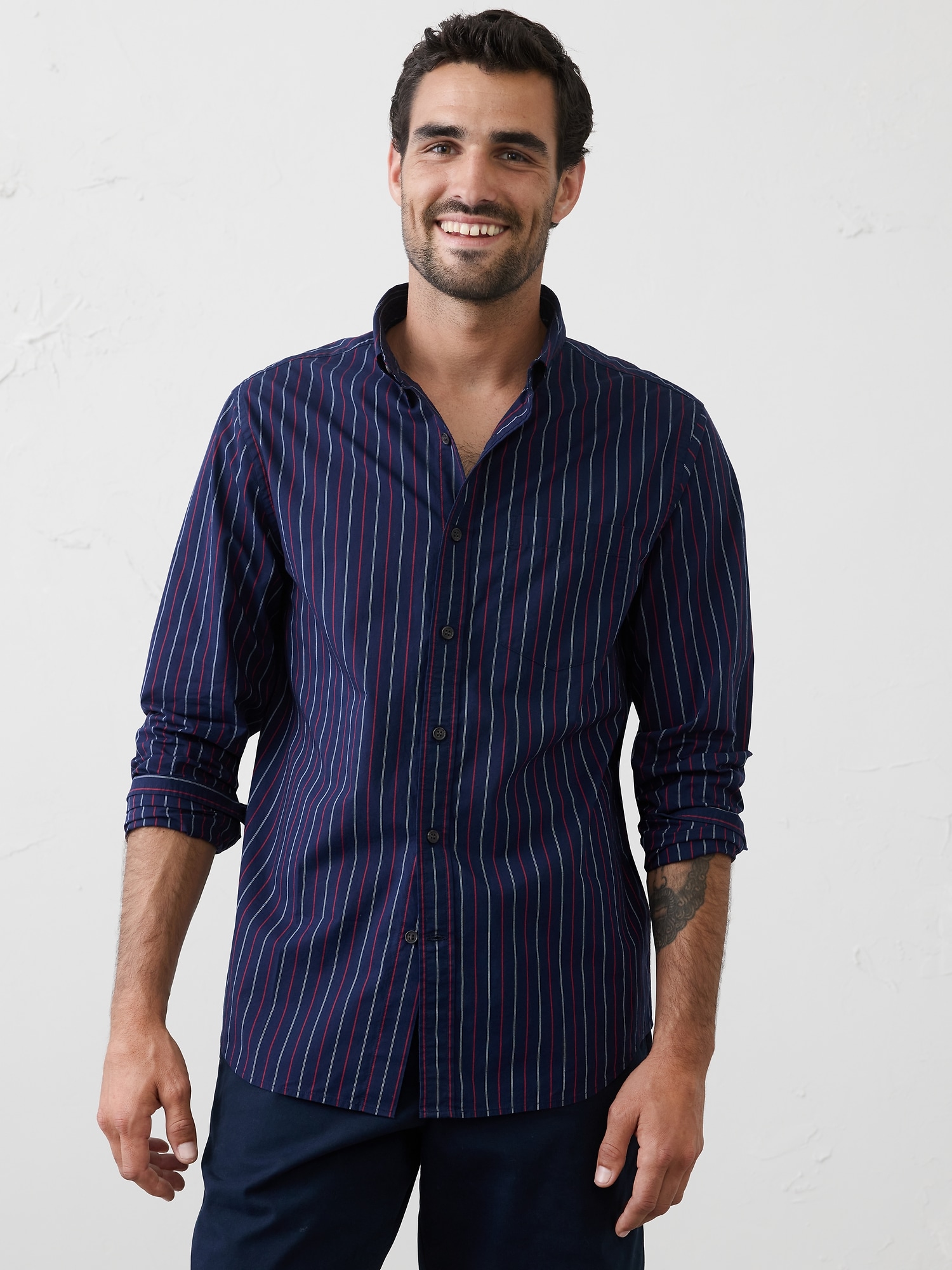 Image number 1 showing, Slim-Fit Softwash Cotton Shirt