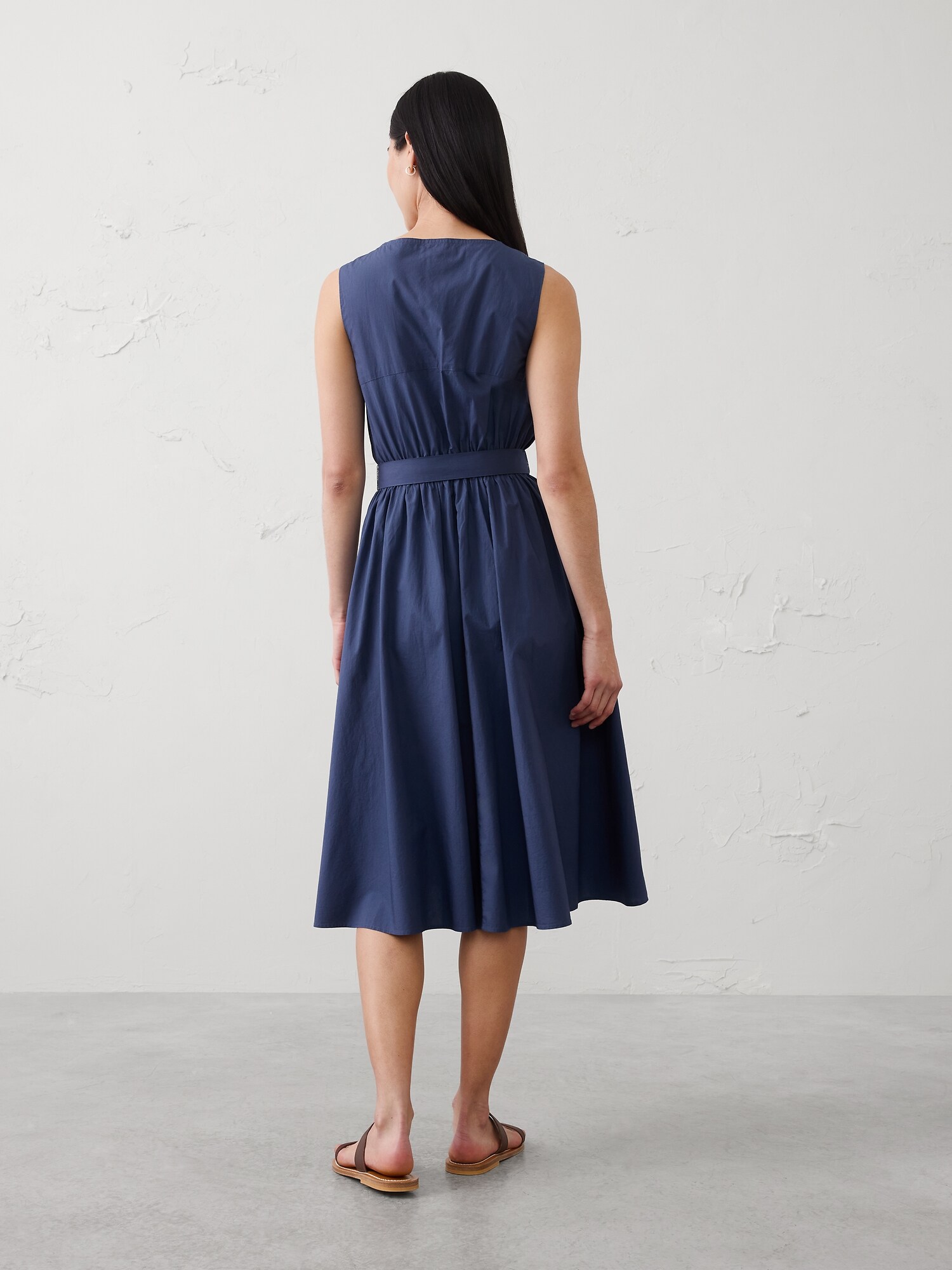 Image number 4 showing, Poplin Knee-Length Dress