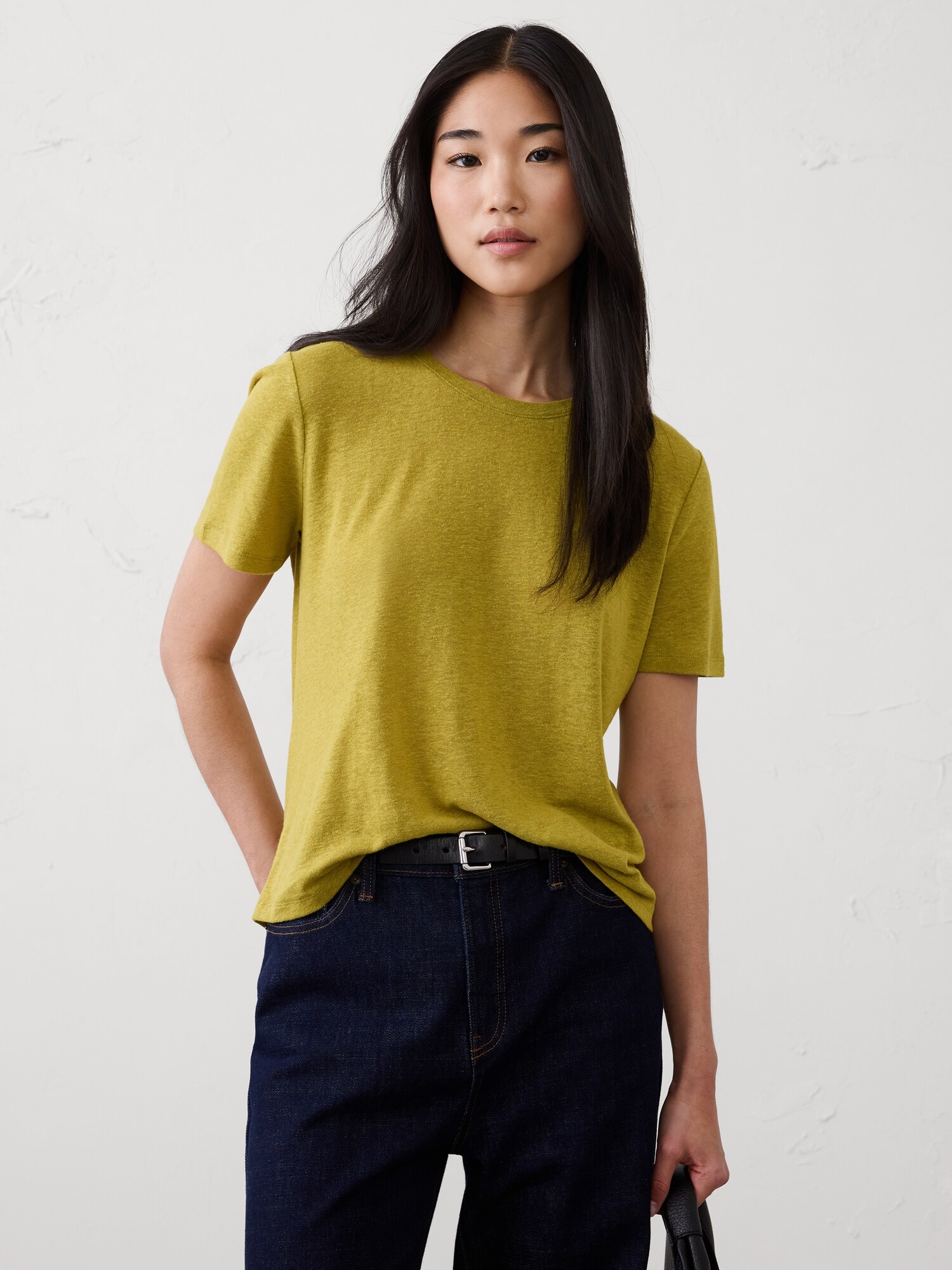 Image number 1 showing, Linen-Blend T-Shirt